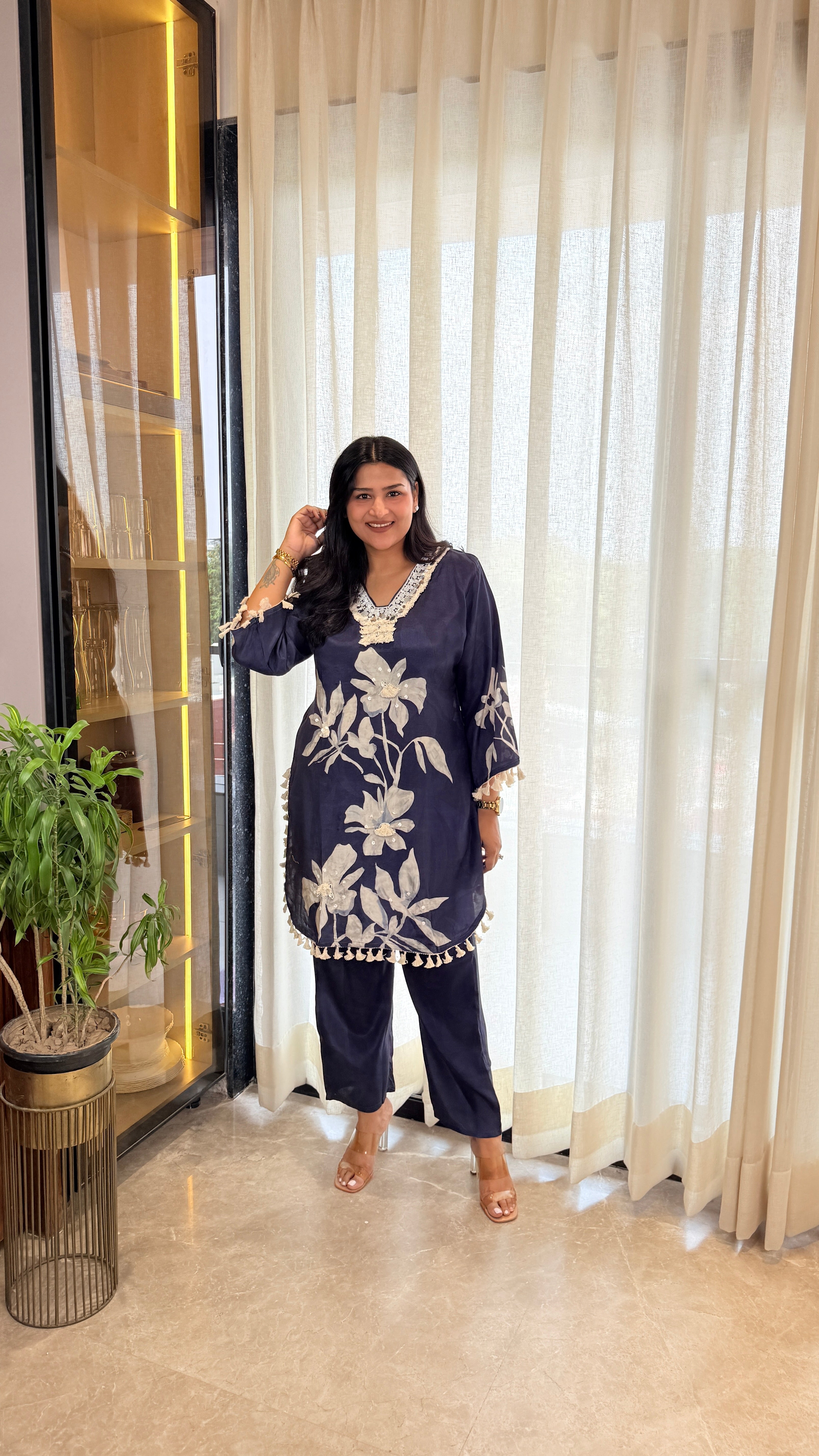 Blue Tulip Pom Pom Cord Set shrisa.in