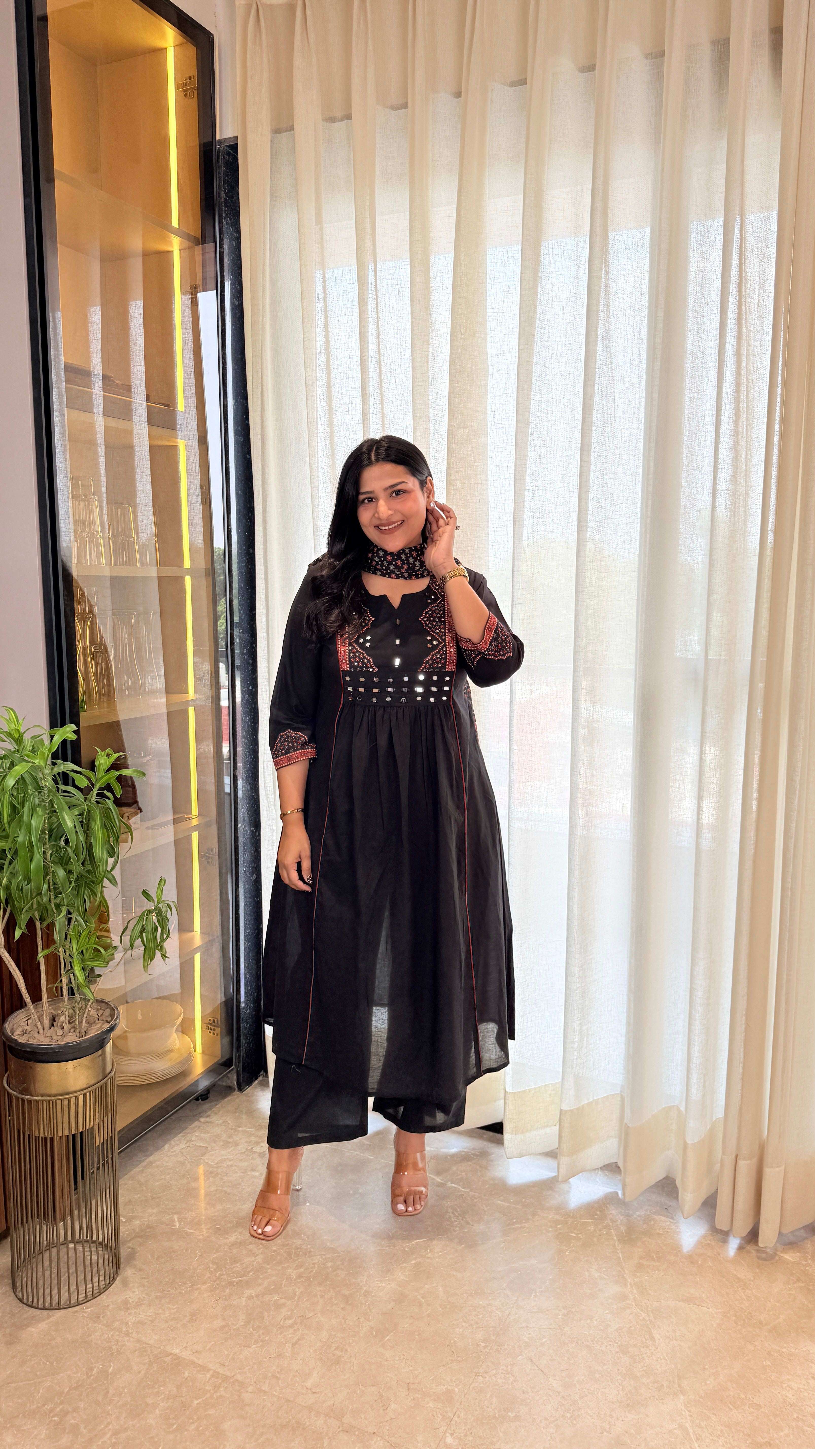 Jaipuri Black Suit Set shrisa.in