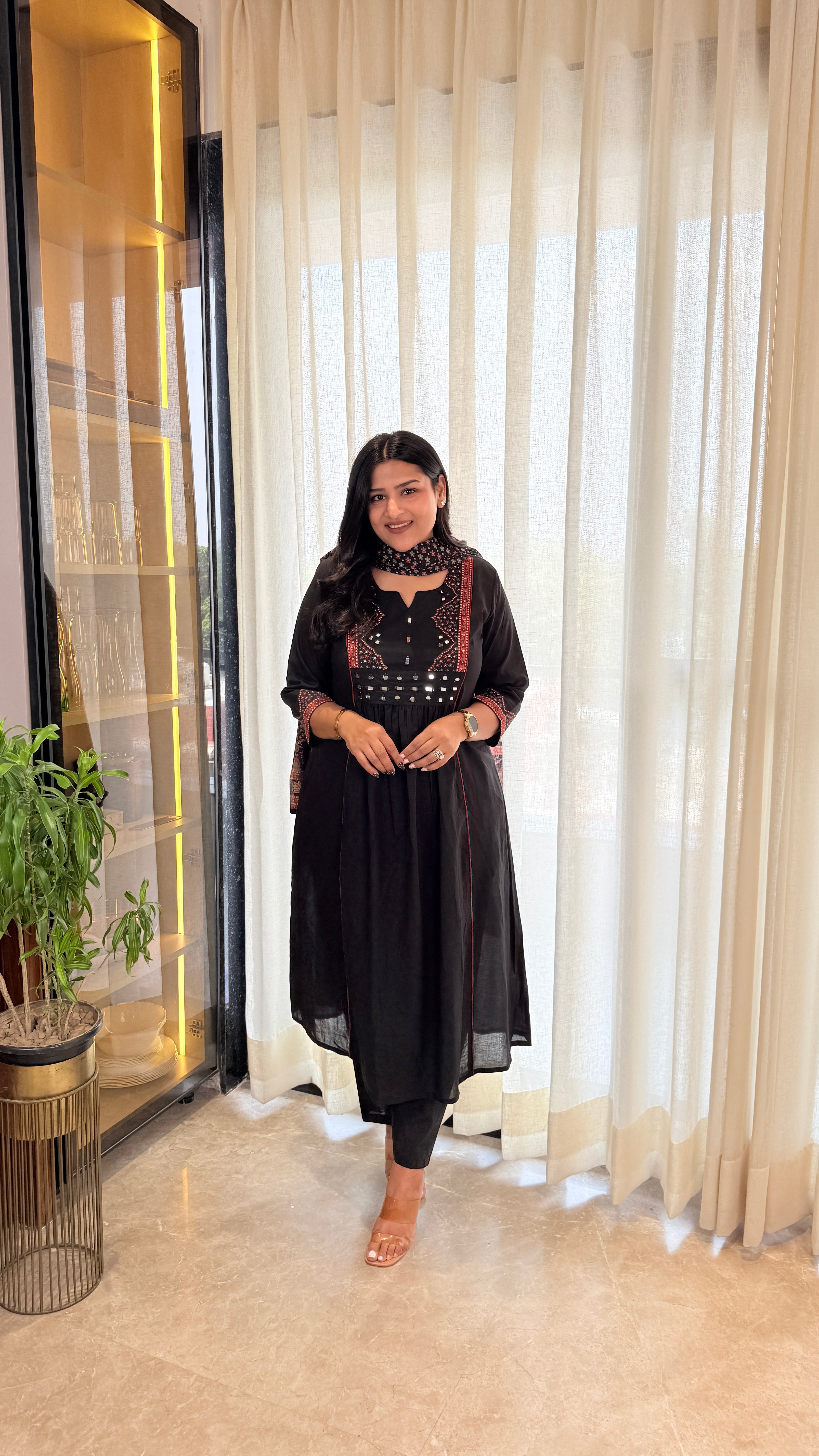 Jaipuri Black Suit Set shrisa.in