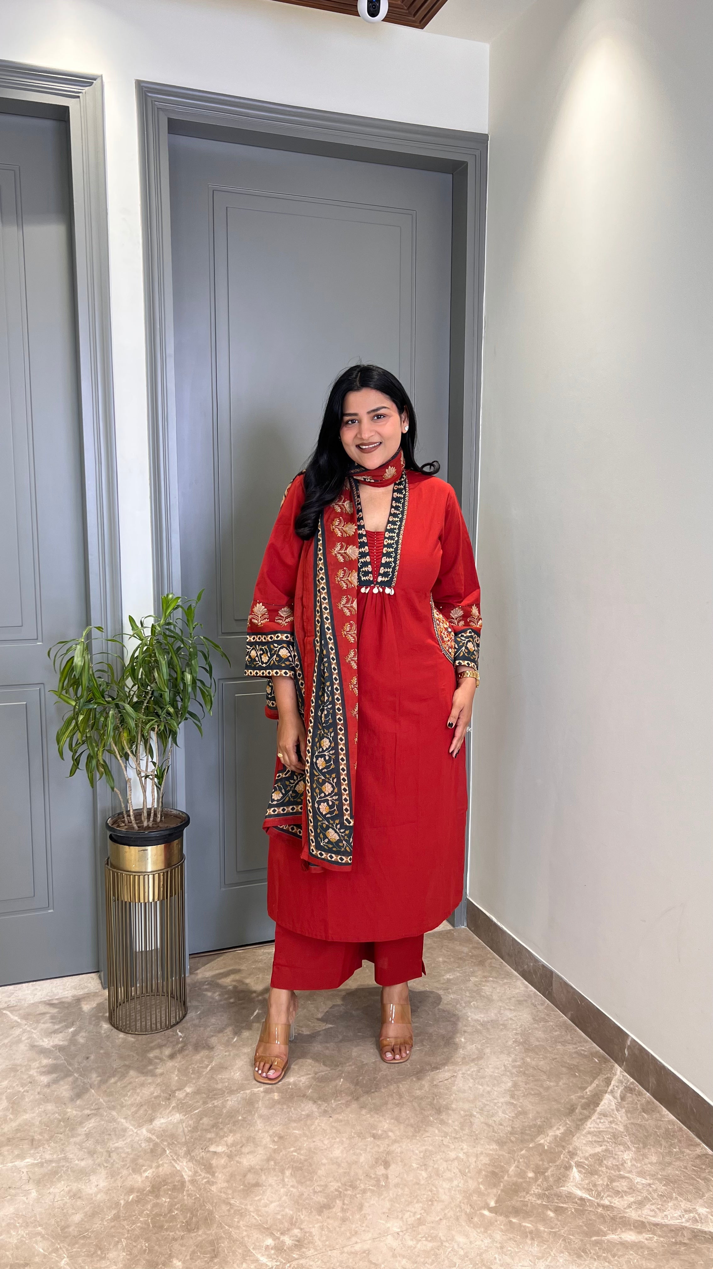 Deep ⁠Maroon Suit Set shrisa.in