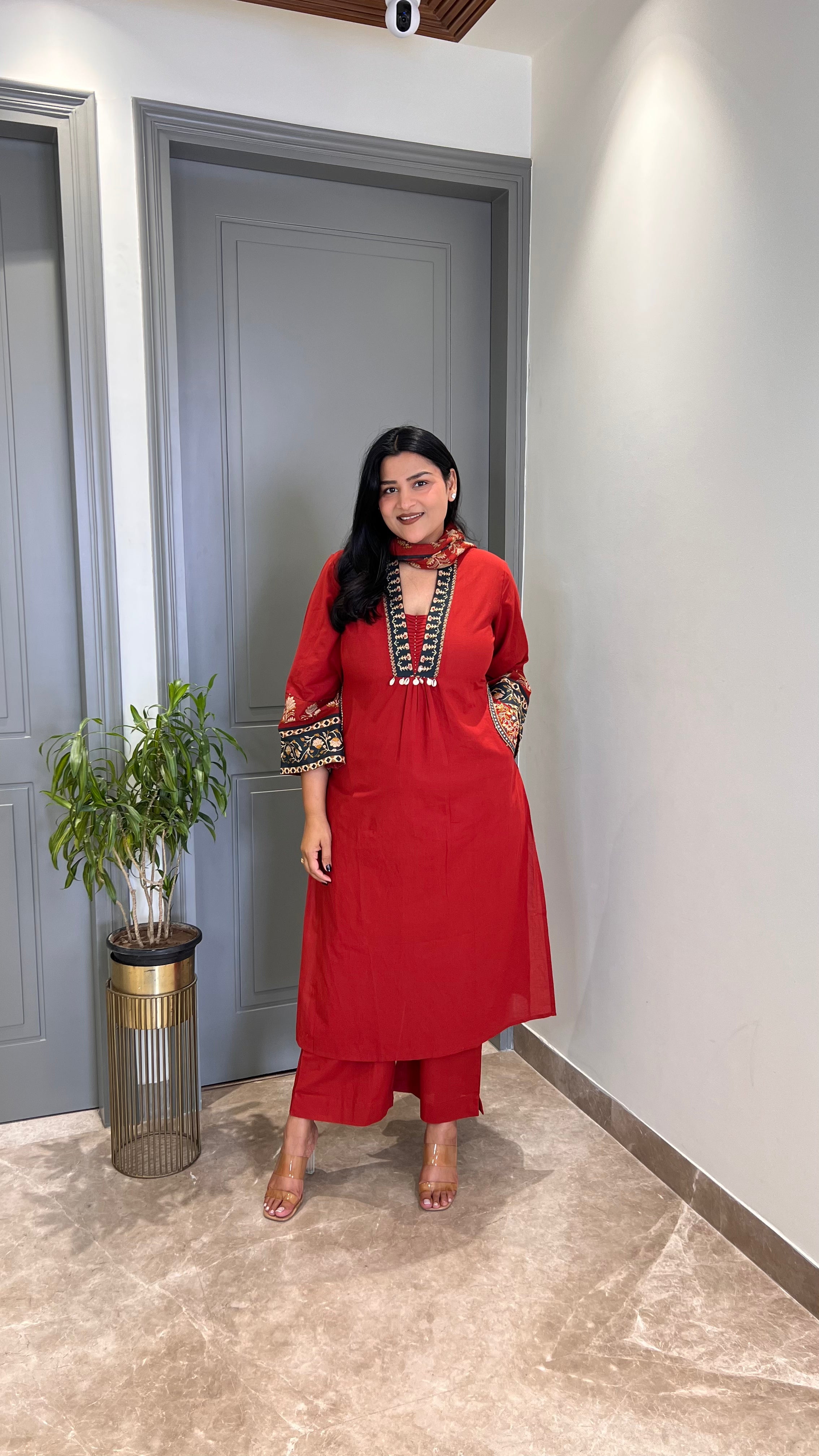 Deep ⁠Maroon Suit Set shrisa.in