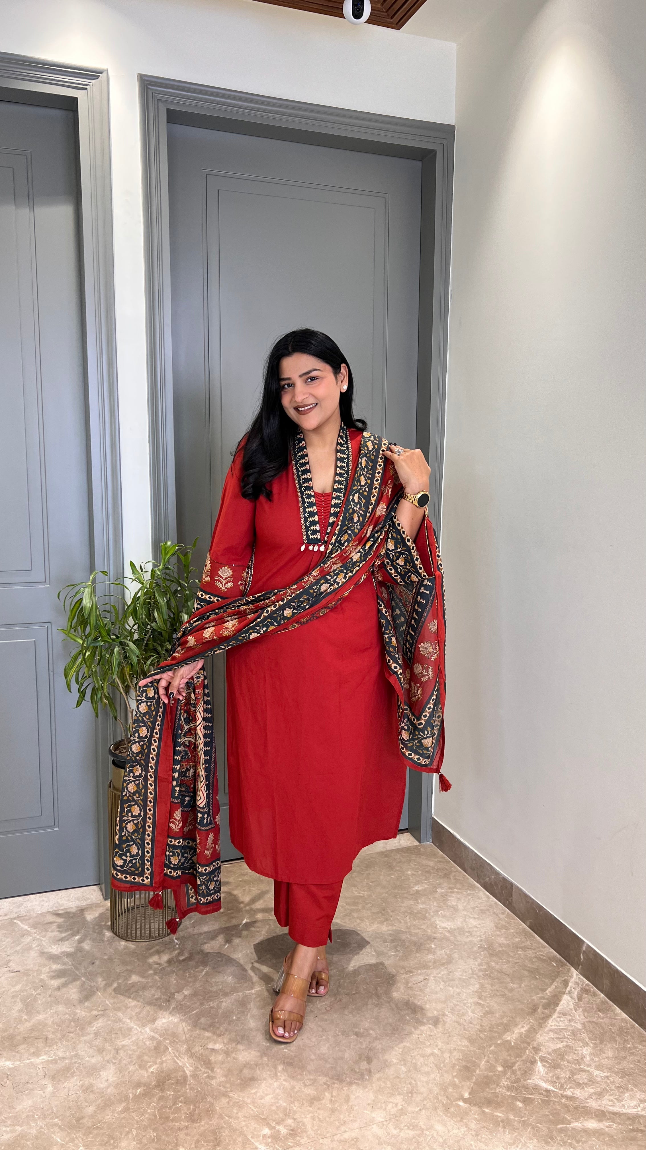Deep ⁠Maroon Suit Set shrisa.in