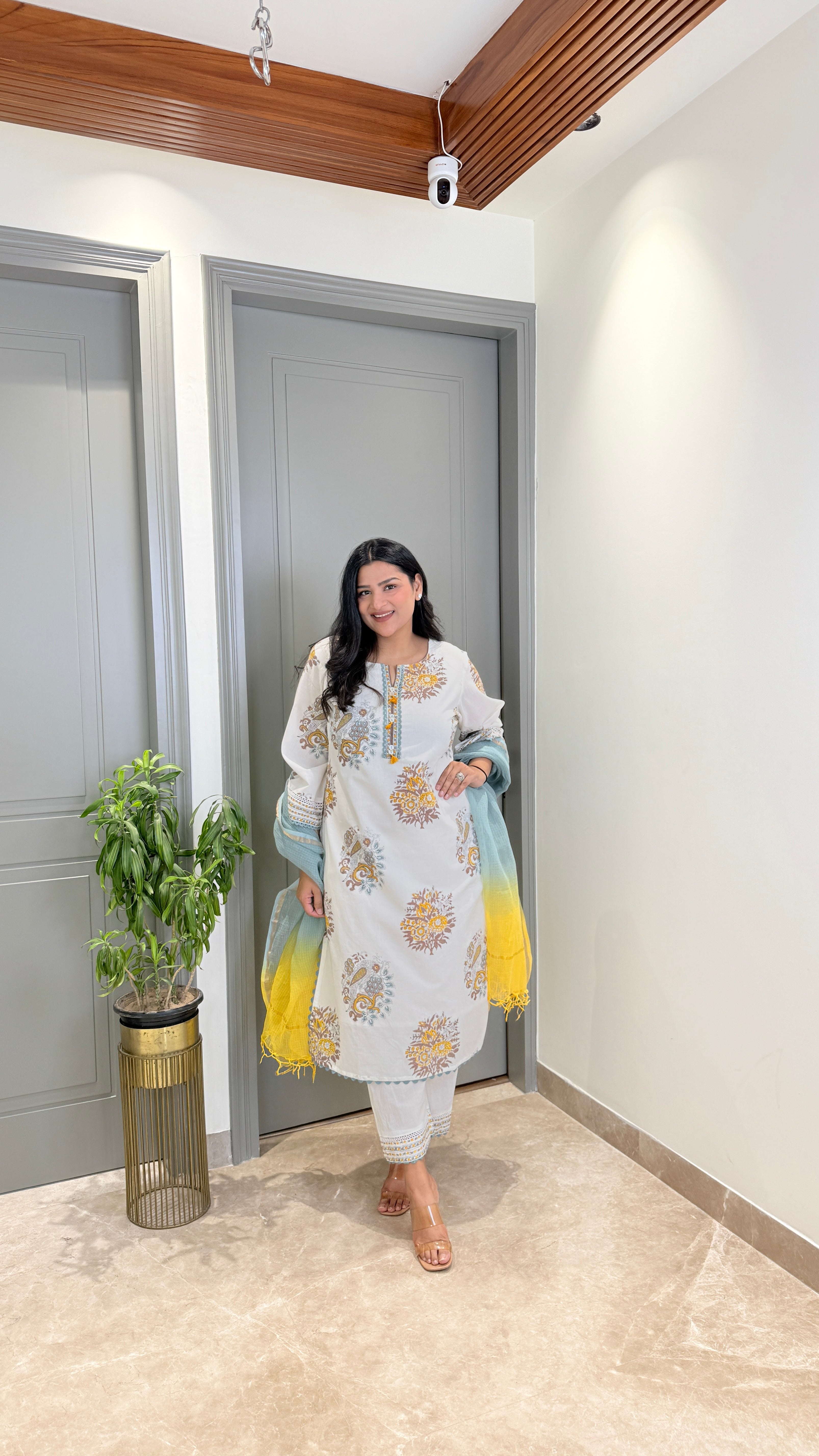 Mul Cotton Pure Handblock Suit Set shrisa.in