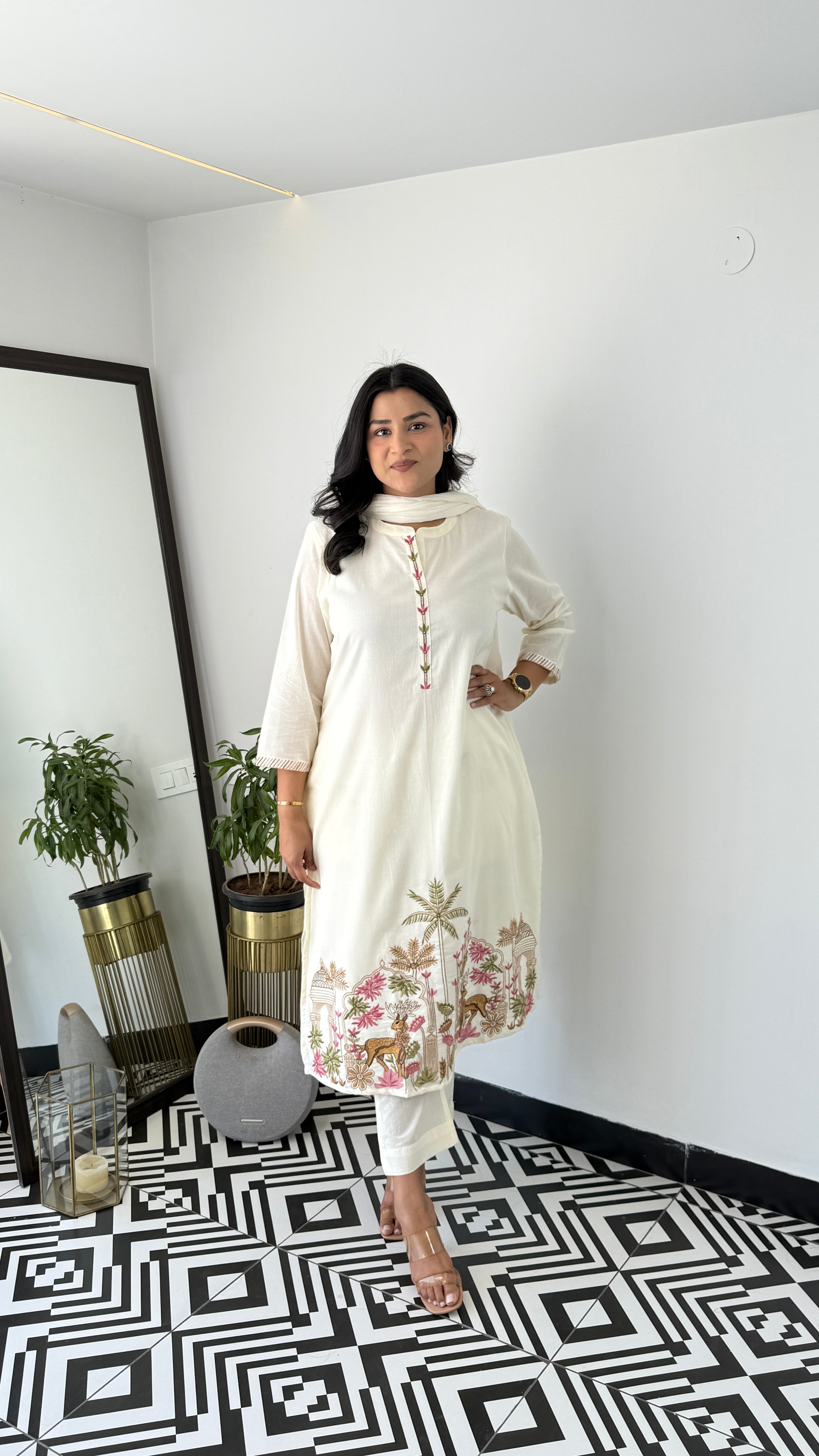 Ivory Tropical Suit Set