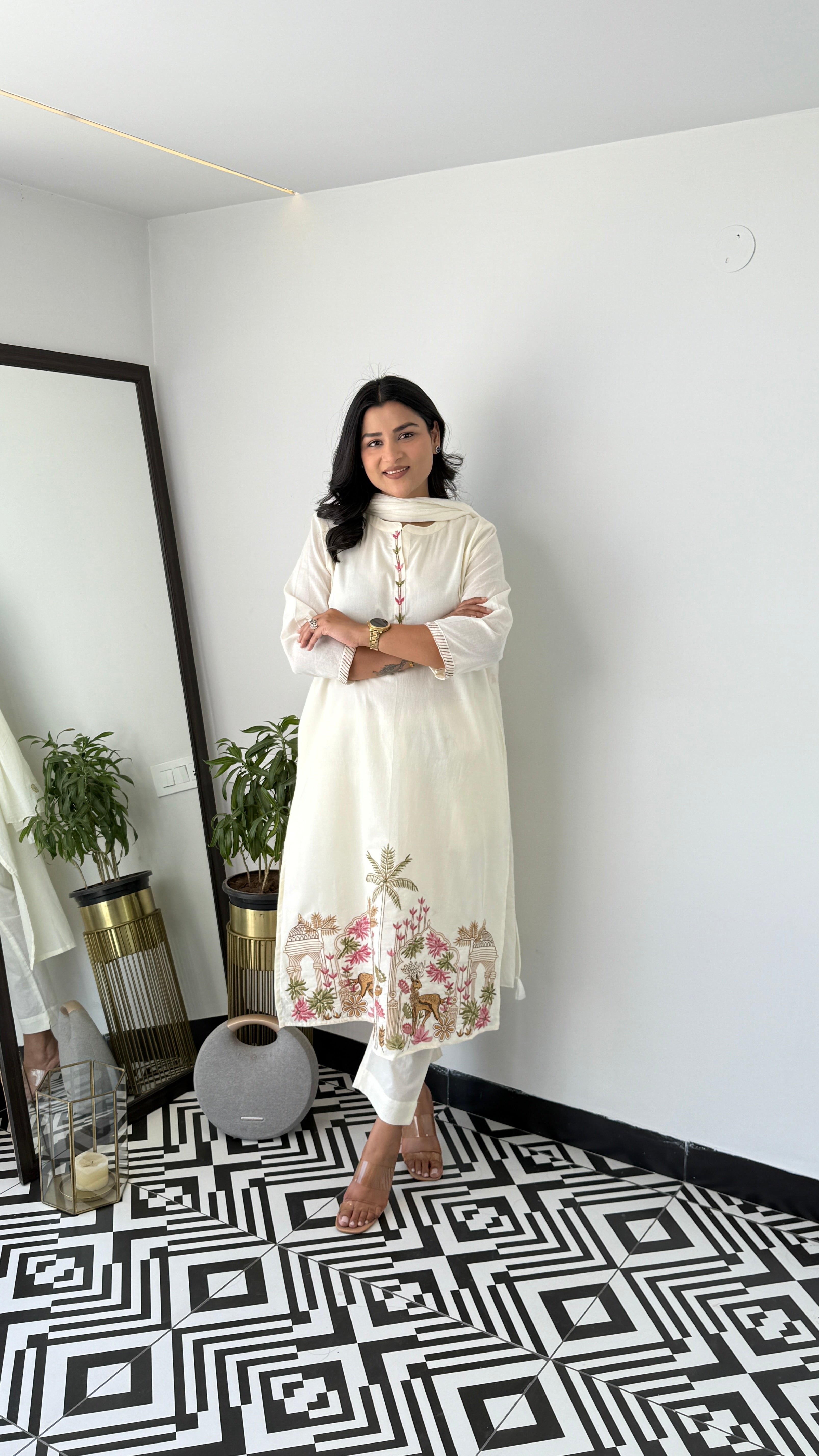 Ivory Tropical Suit Set