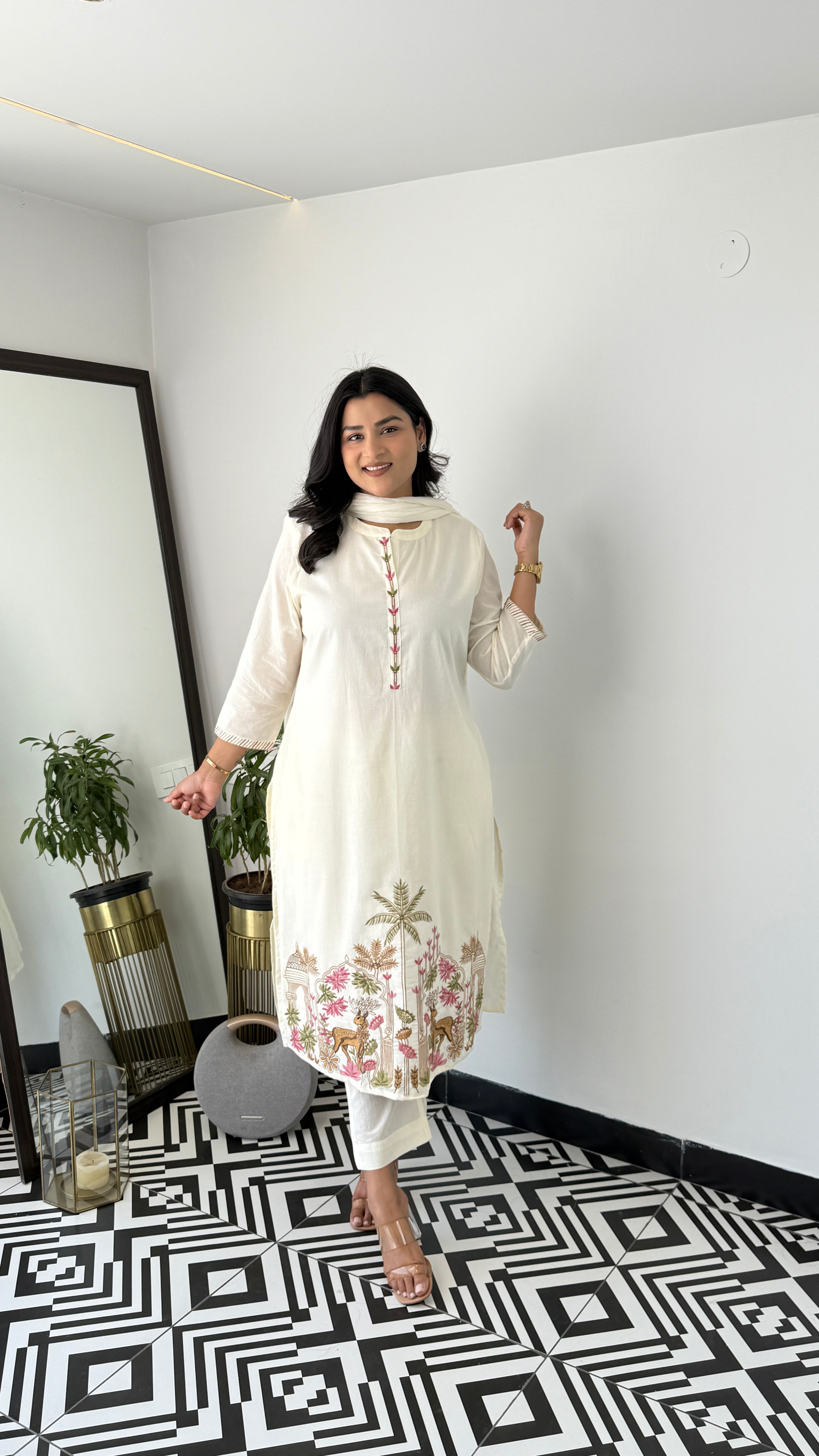 Ivory Tropical Suit Set