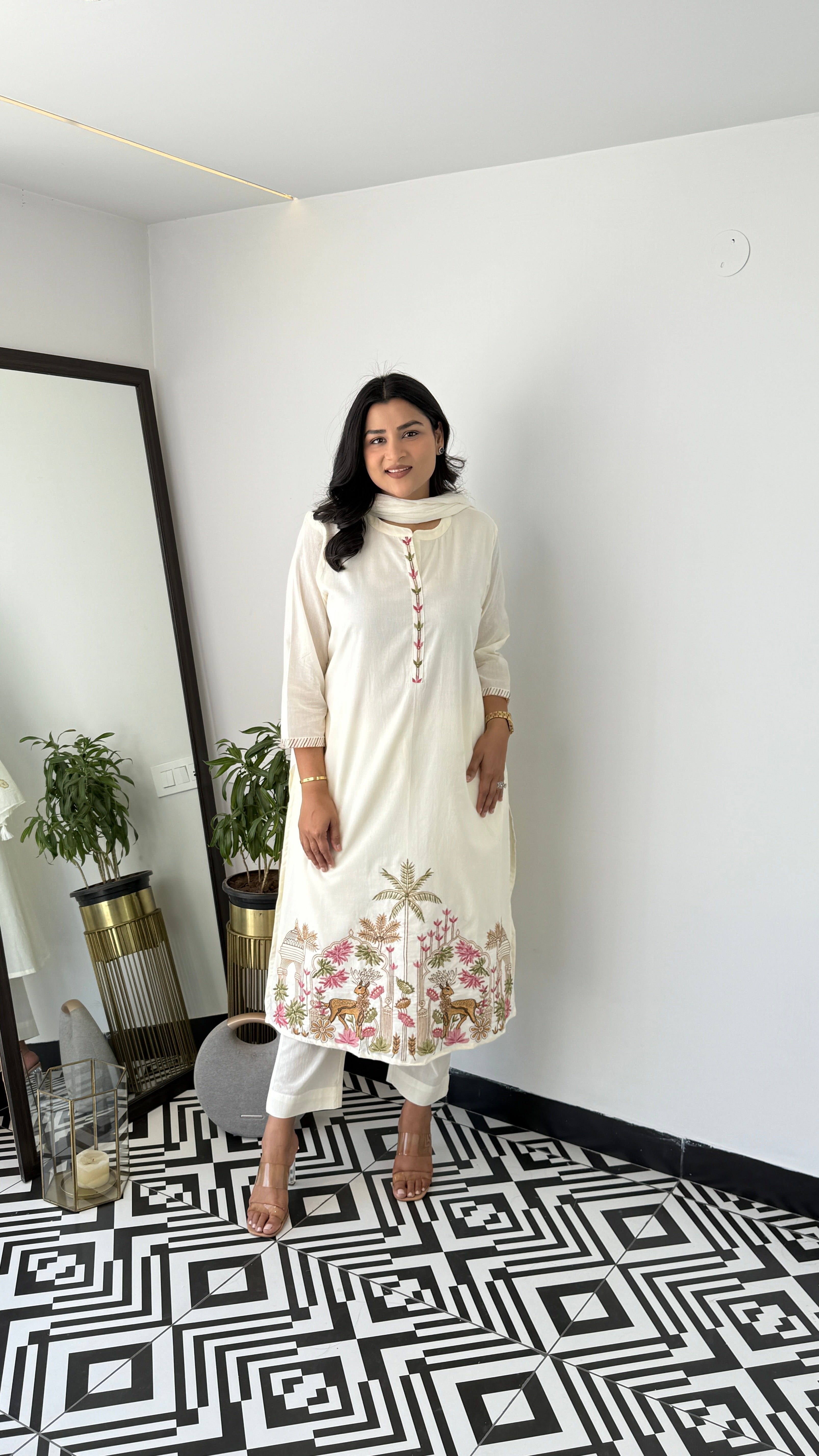 Ivory Tropical Suit Set