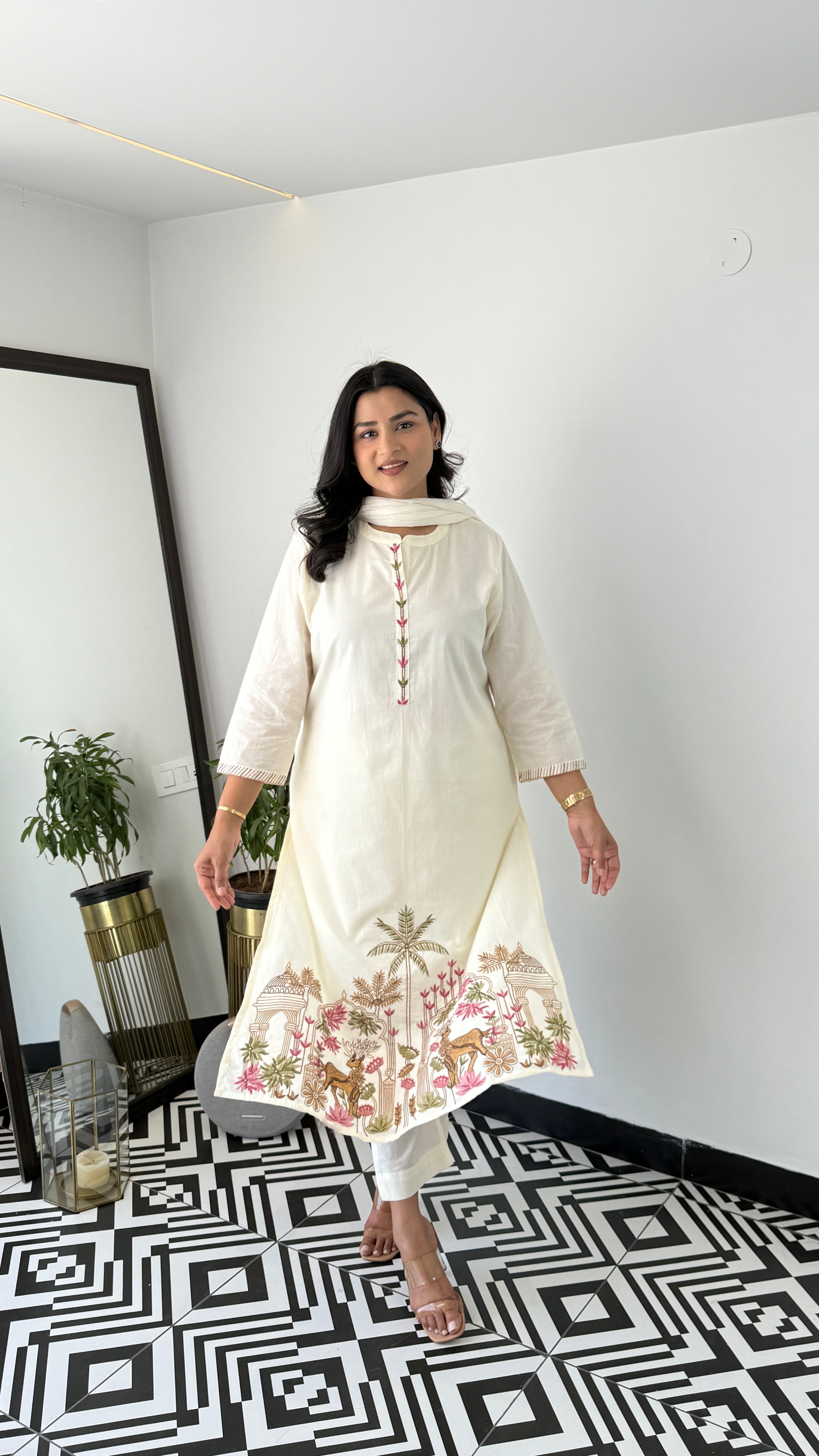 Ivory Tropical Suit Set