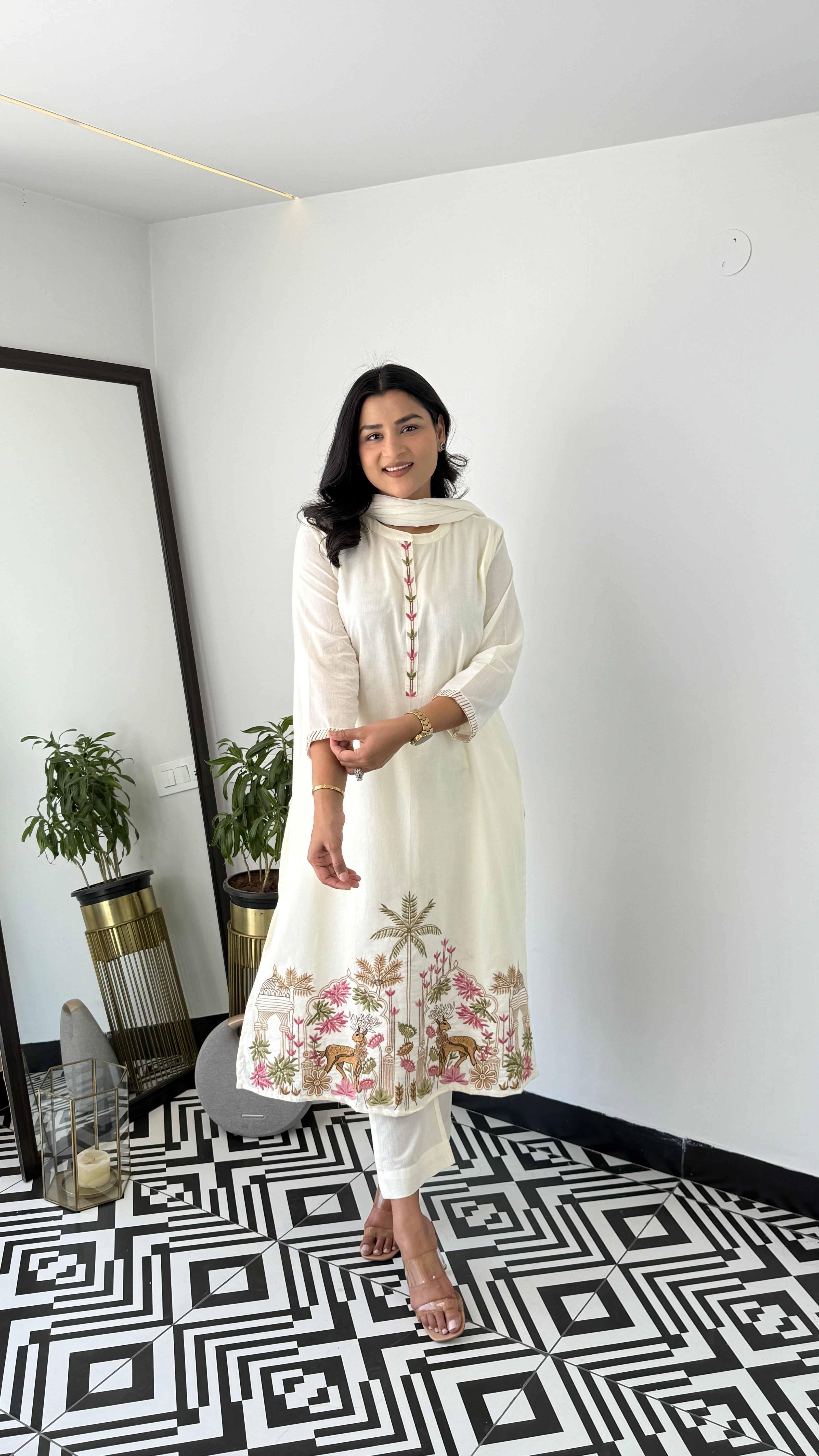 Ivory Tropical Suit Set