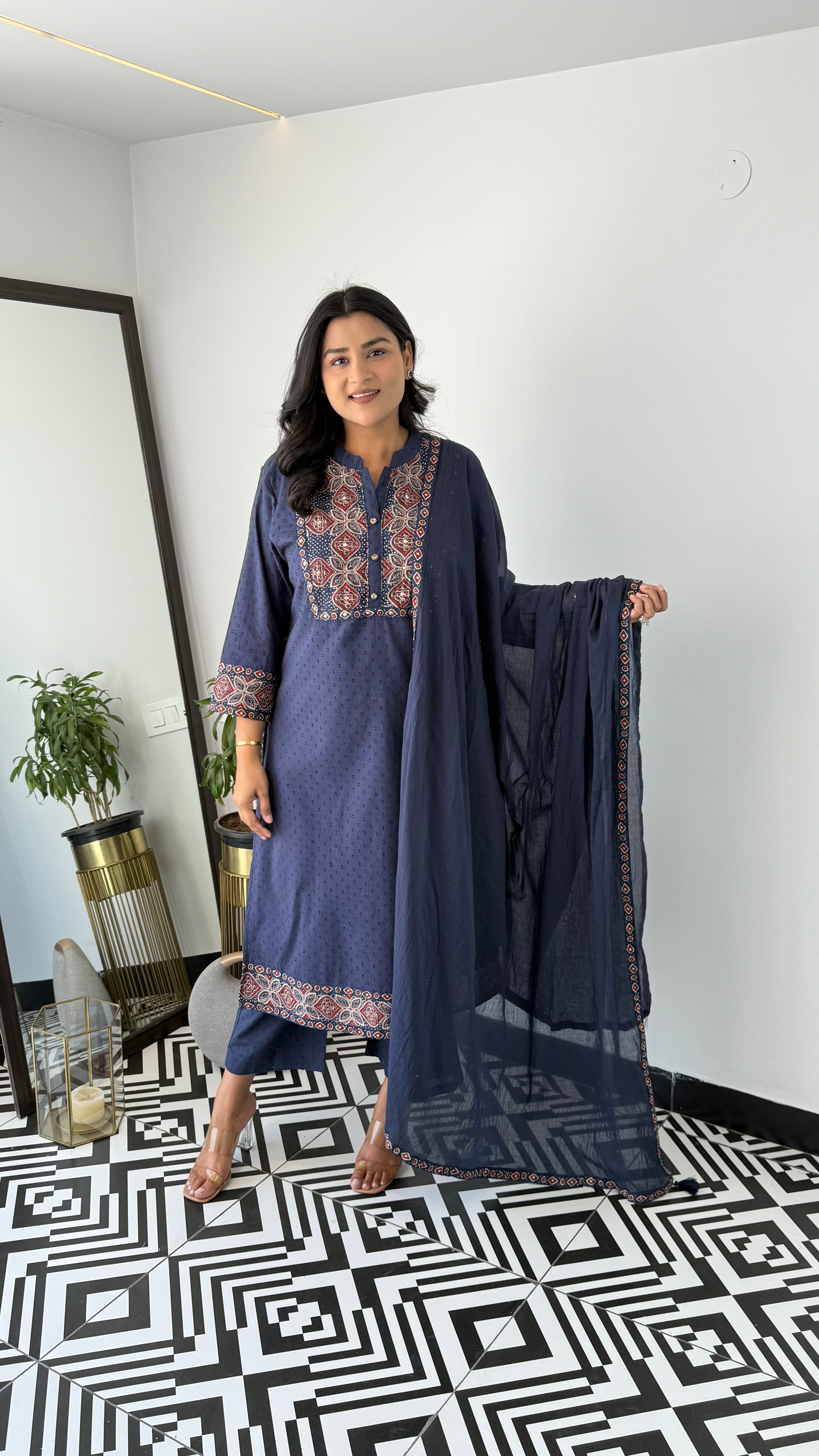 Schifli Navy Blue Suit Set