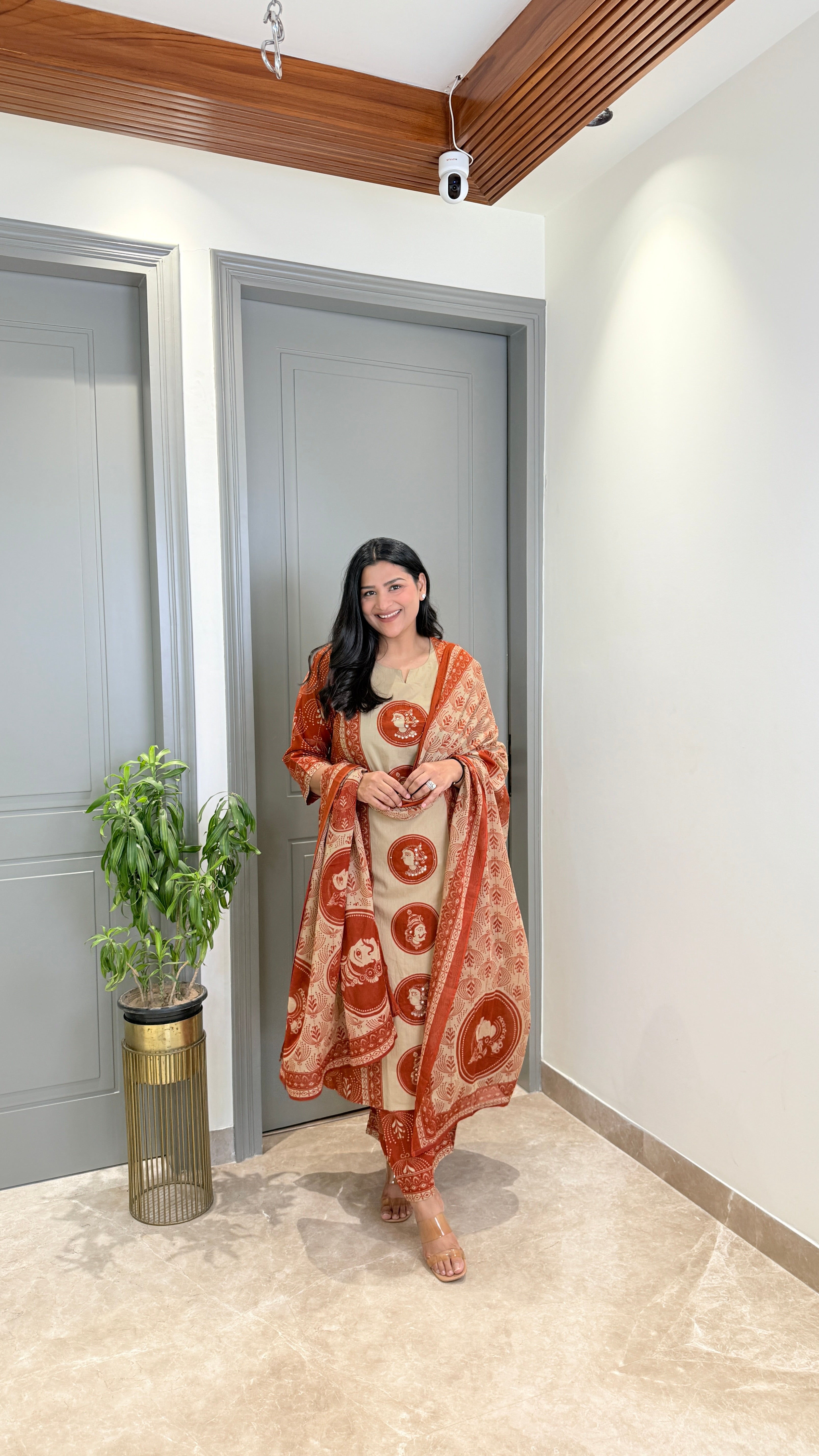 Rust Queen Pure Cotton Suit Set shrisa.in