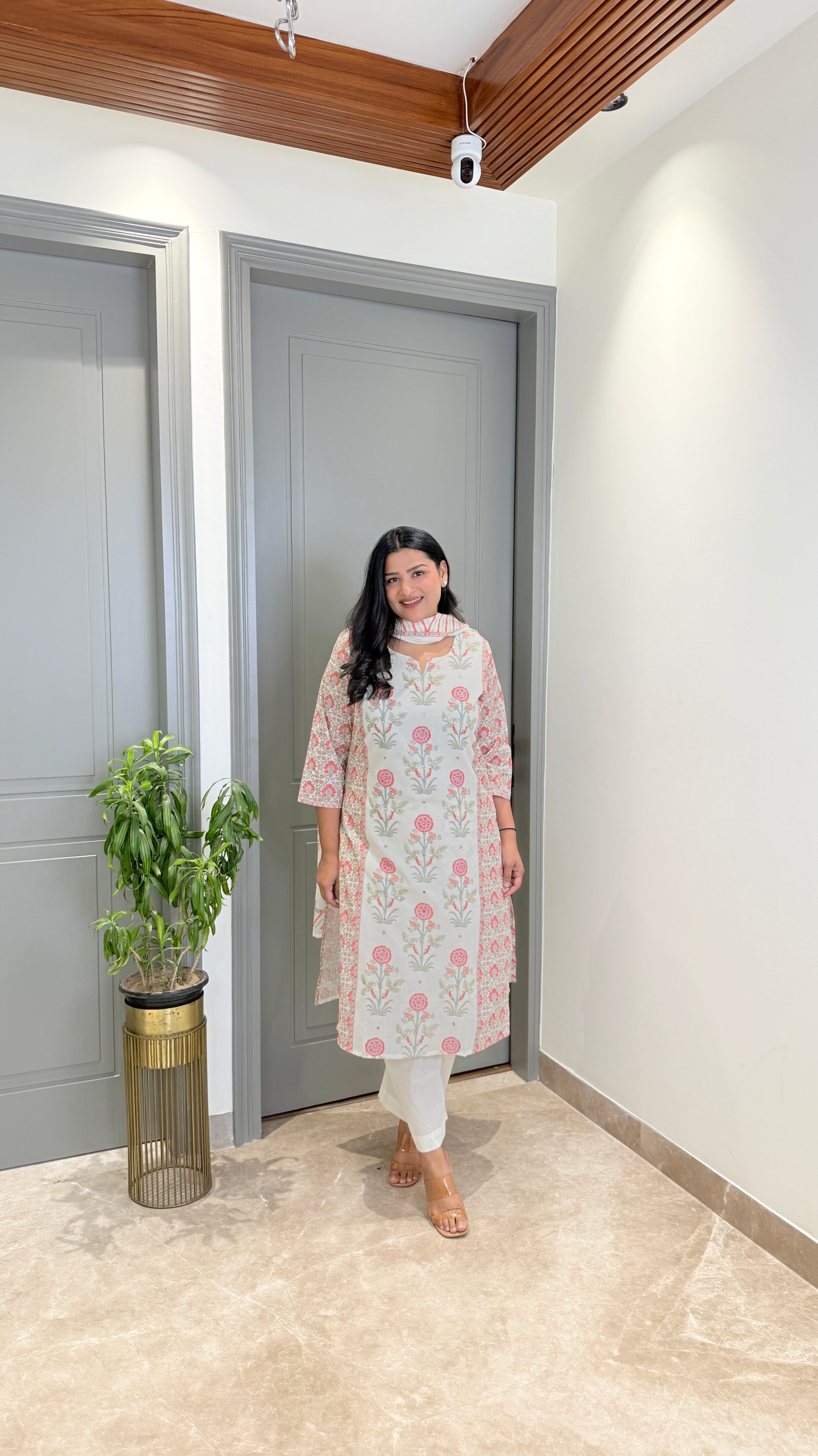 Pure Cotton Mughal Handblock Jaipuri Suit Set shrisa.in