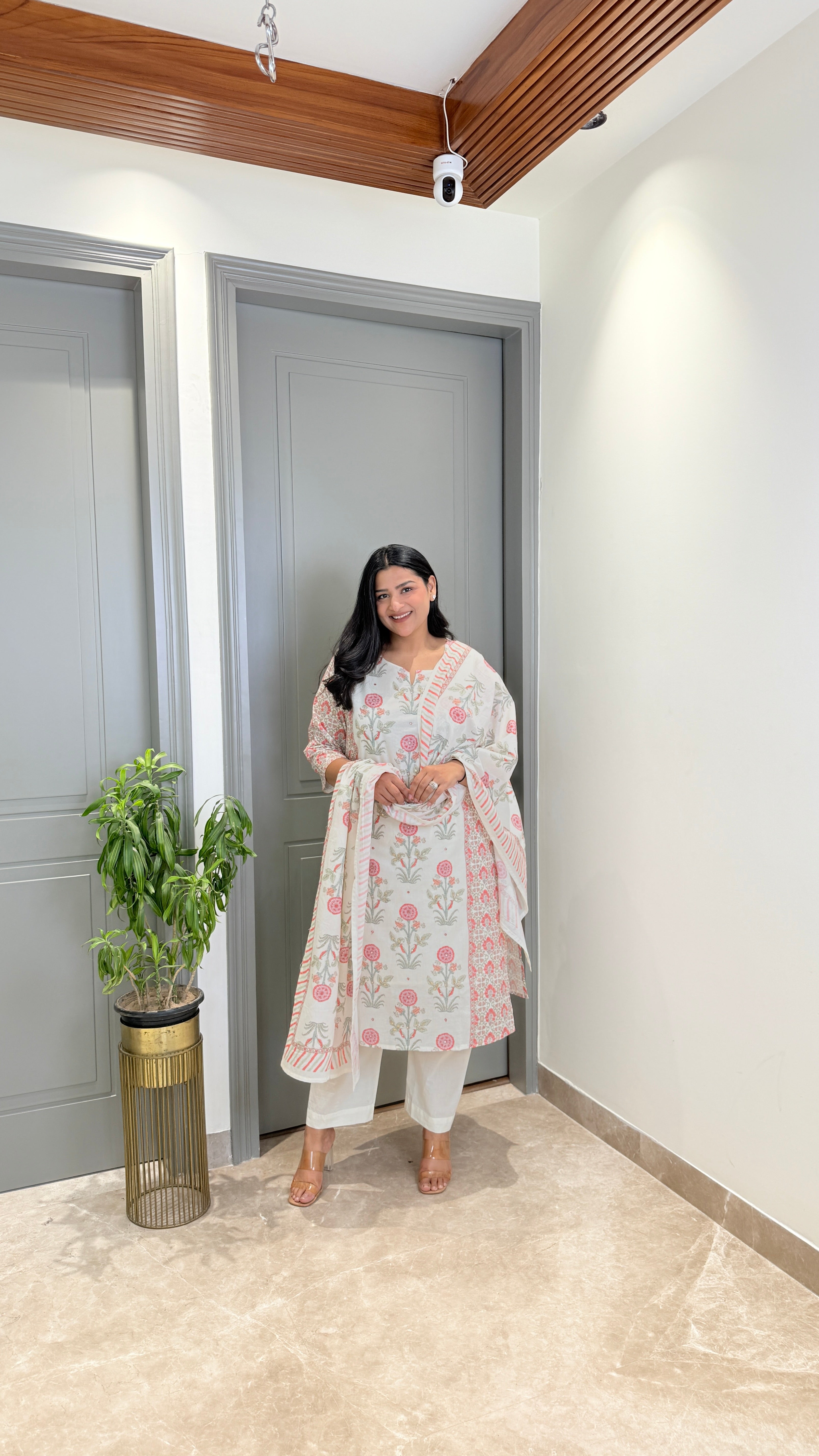 Pure Cotton Mughal Handblock Jaipuri Suit Set shrisa.in
