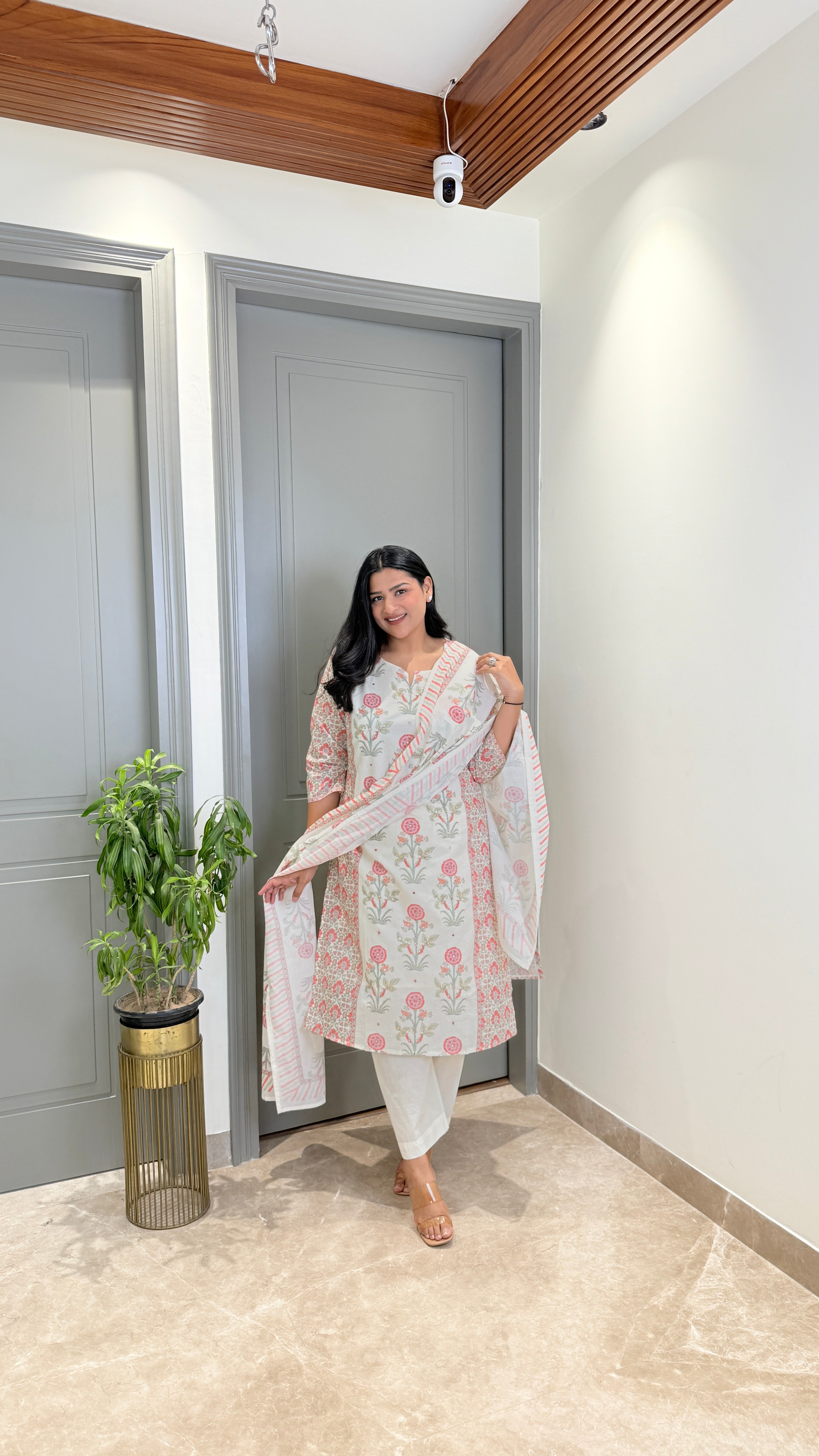 Pure Cotton Mughal Handblock Jaipuri Suit Set shrisa.in