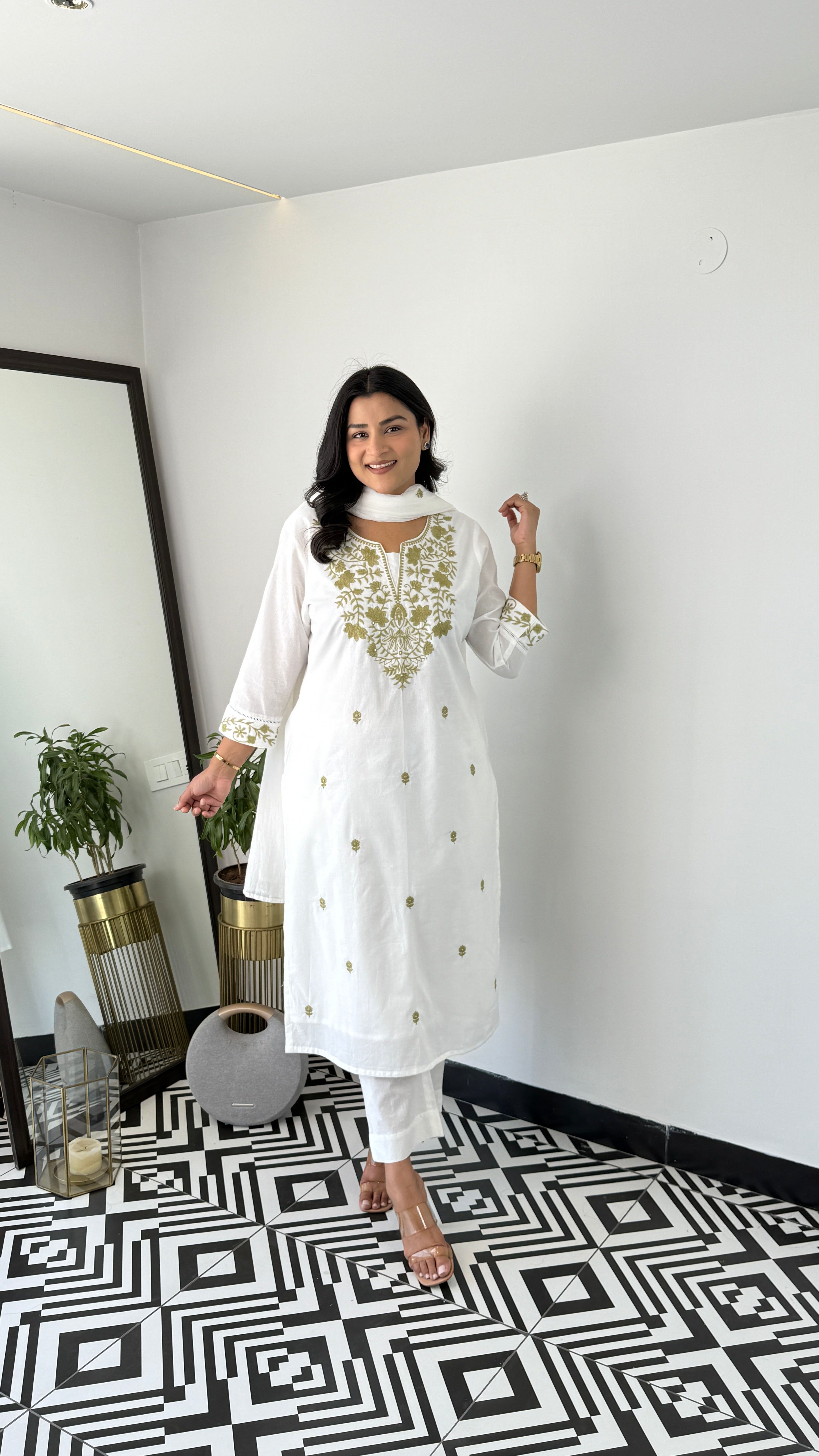 Green Lucknavi Suit Set