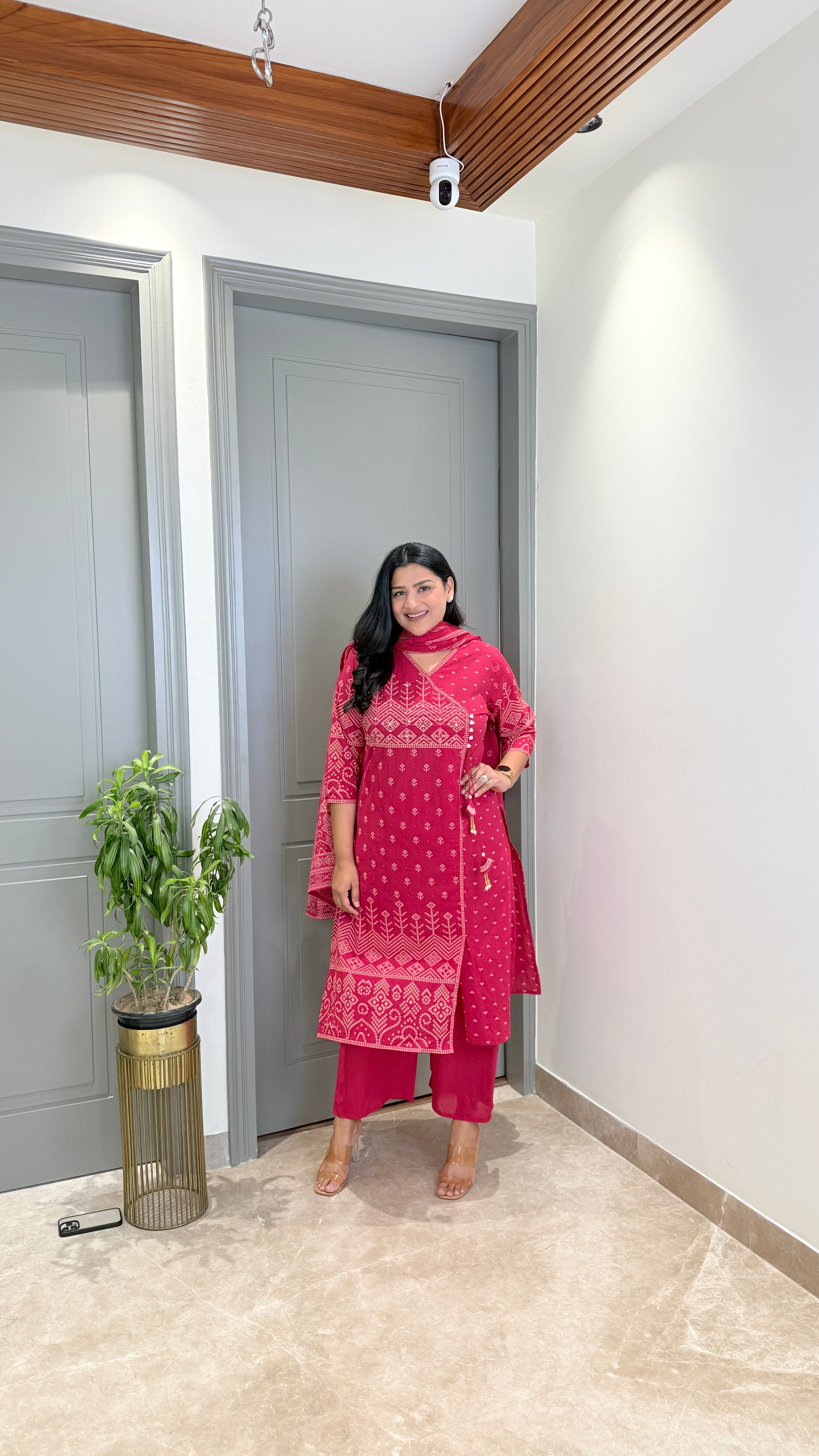 Pink Angrakha Suit Set shrisa.in