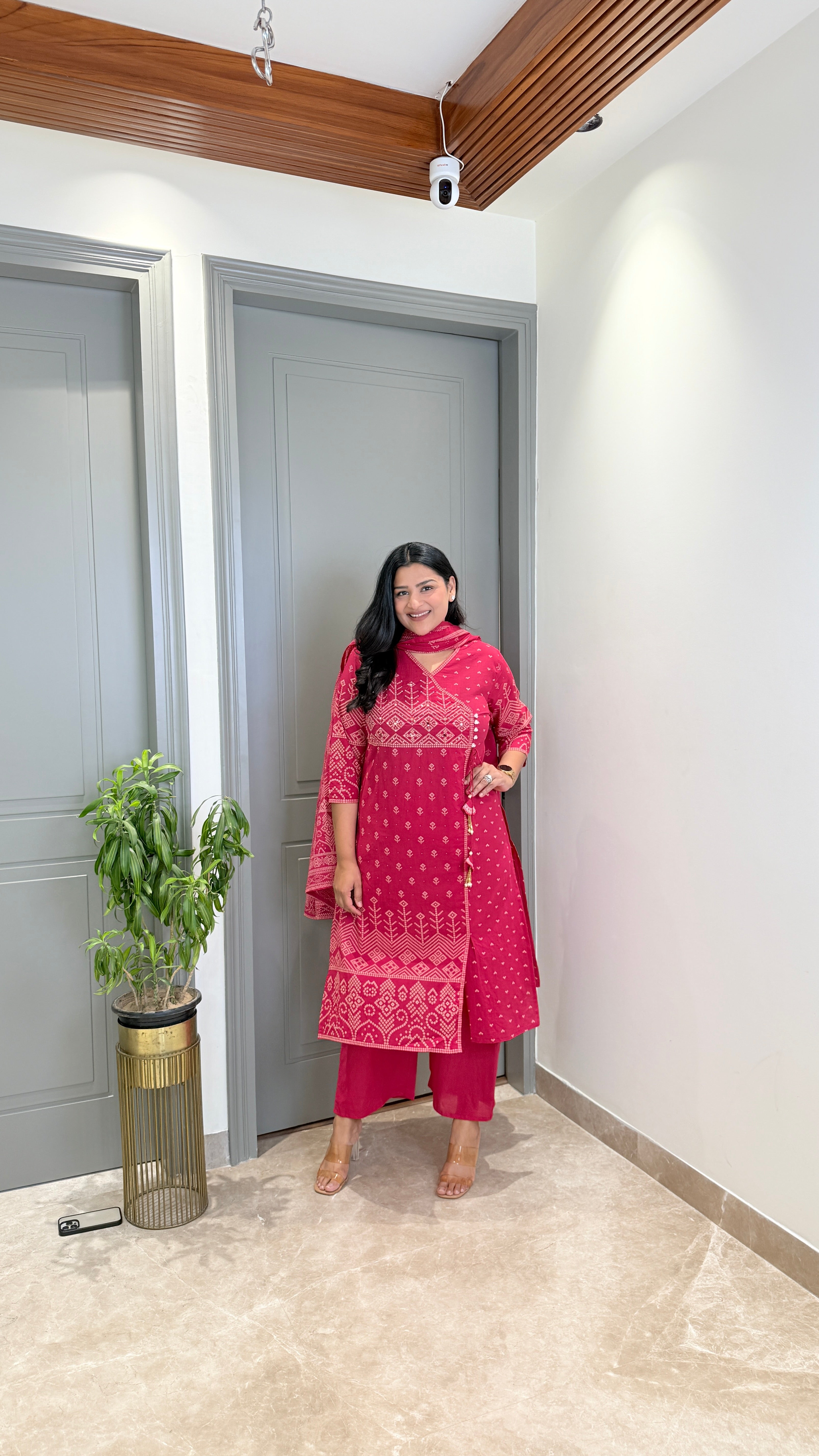 Pink Angrakha Suit Set shrisa.in