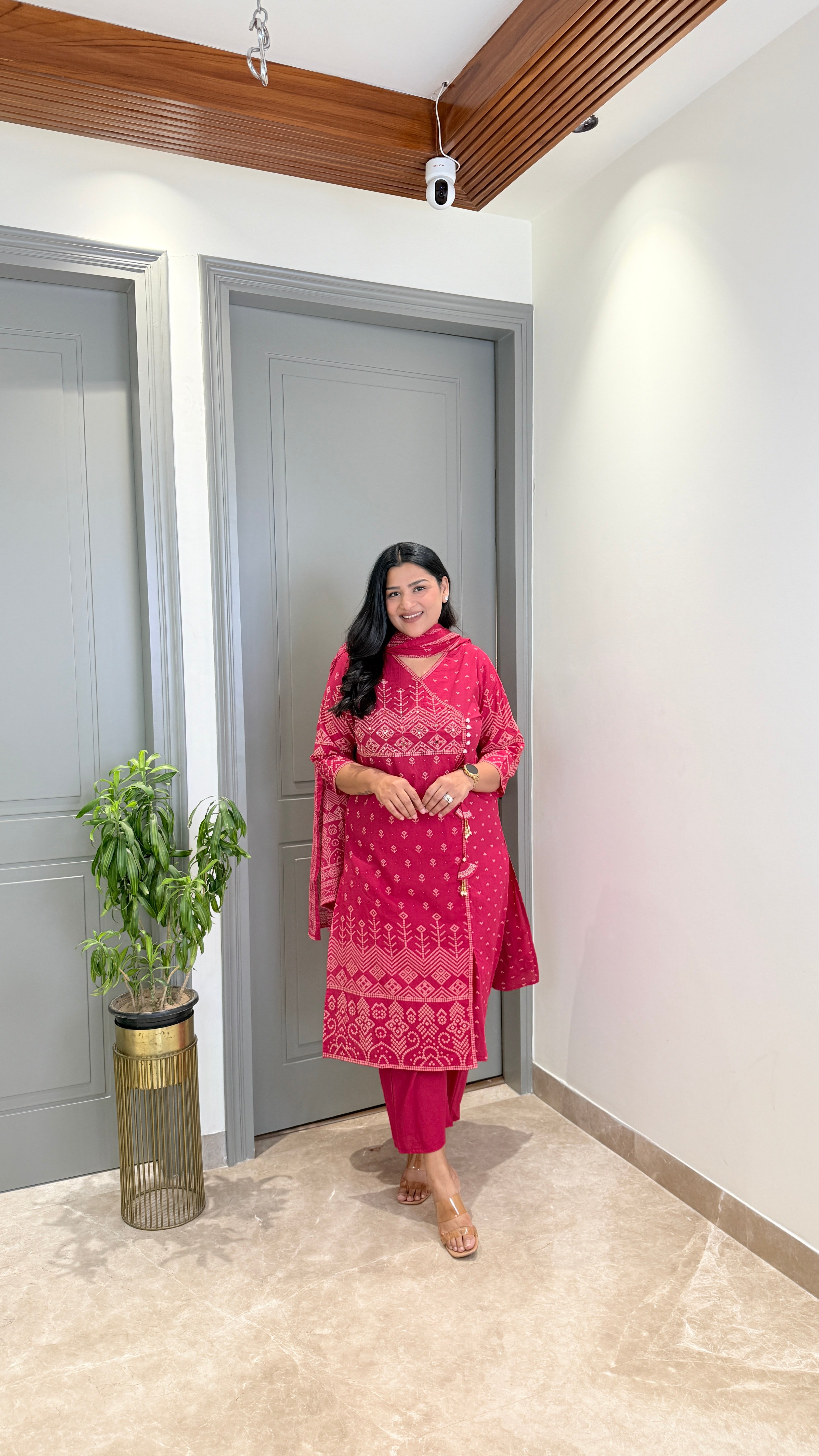 Pink Angrakha Suit Set shrisa.in
