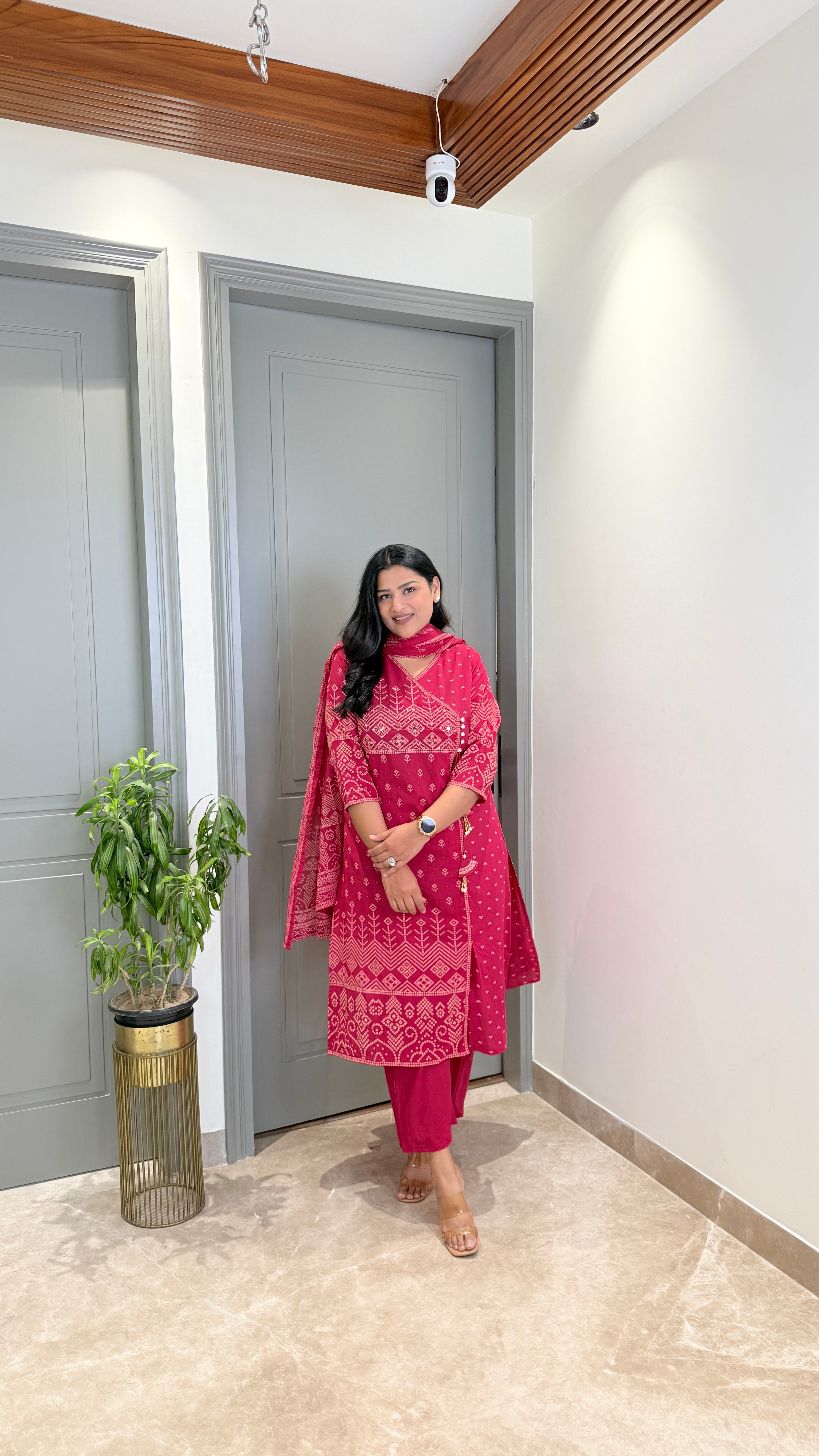 Pink Angrakha Suit Set shrisa.in