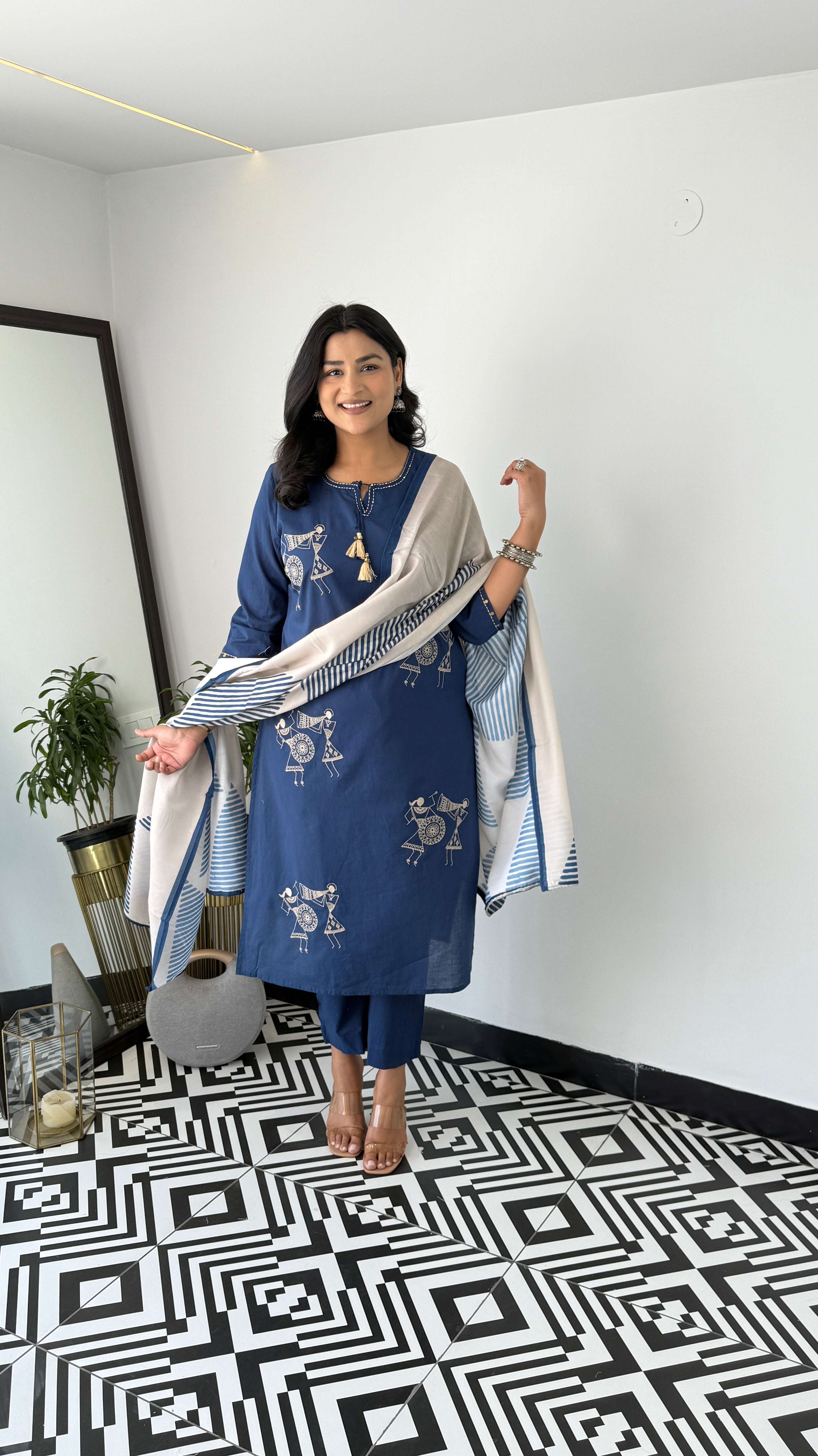 Tribal Blue Suit Set