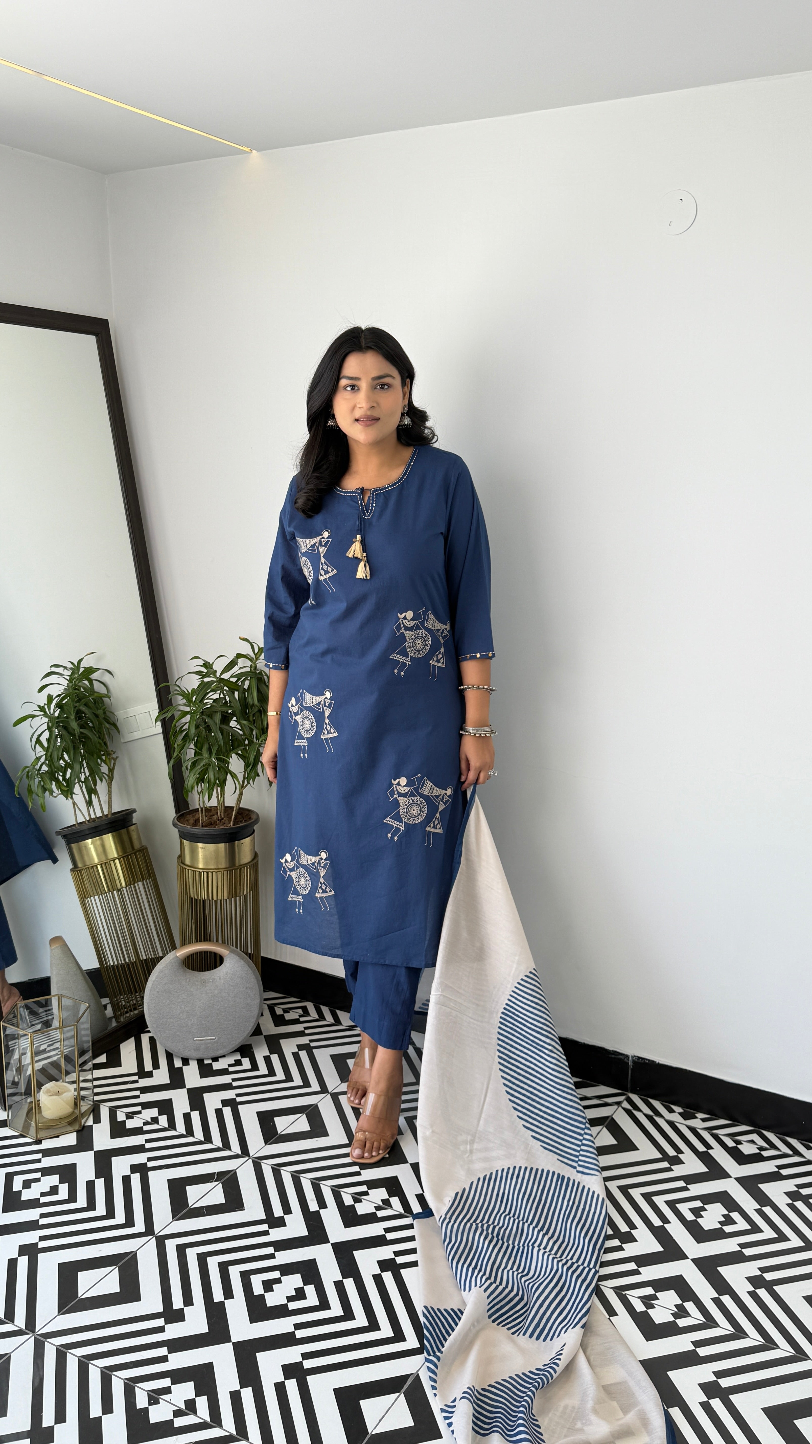 Tribal Blue Suit Set