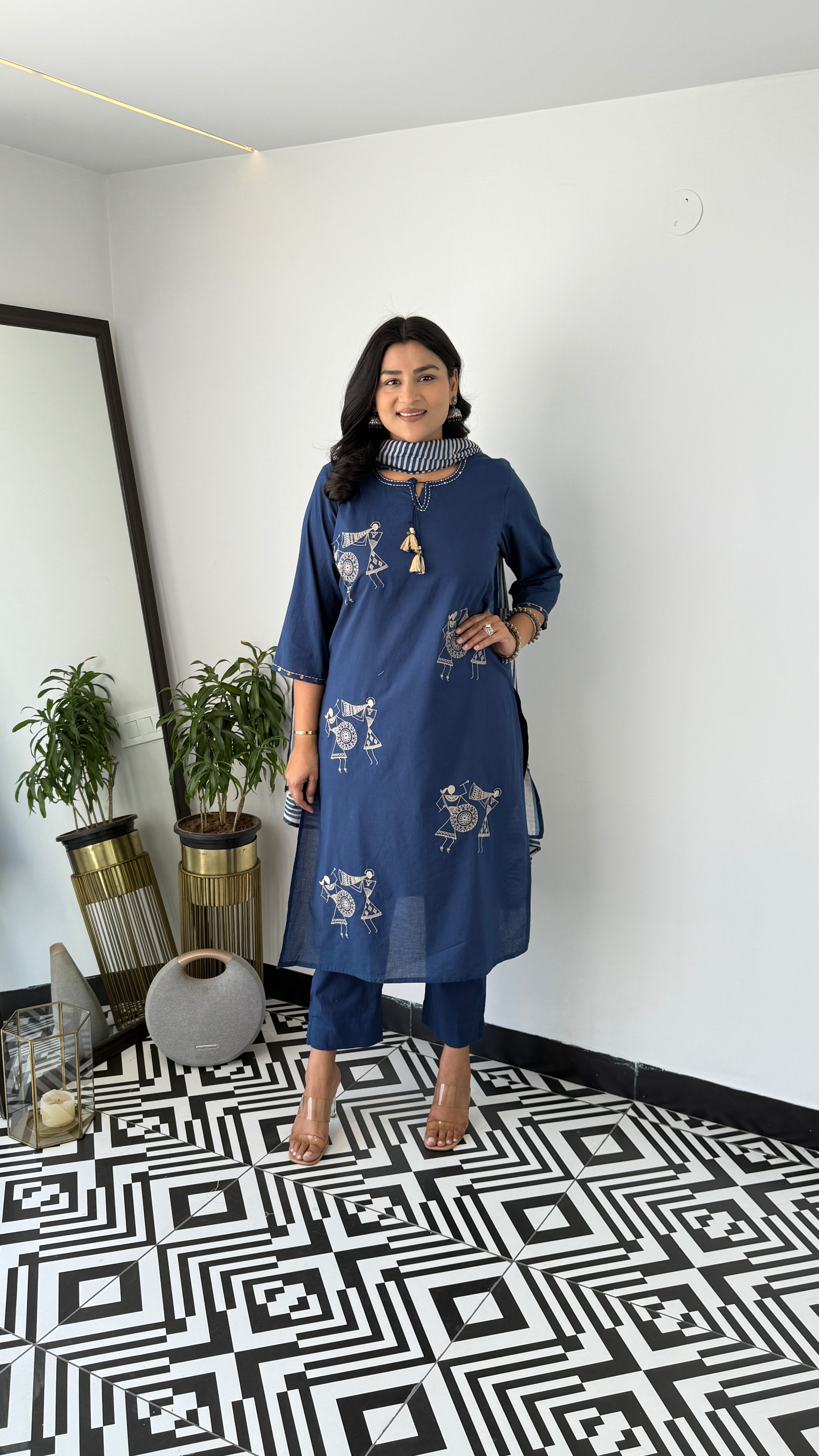 Tribal Blue Suit Set