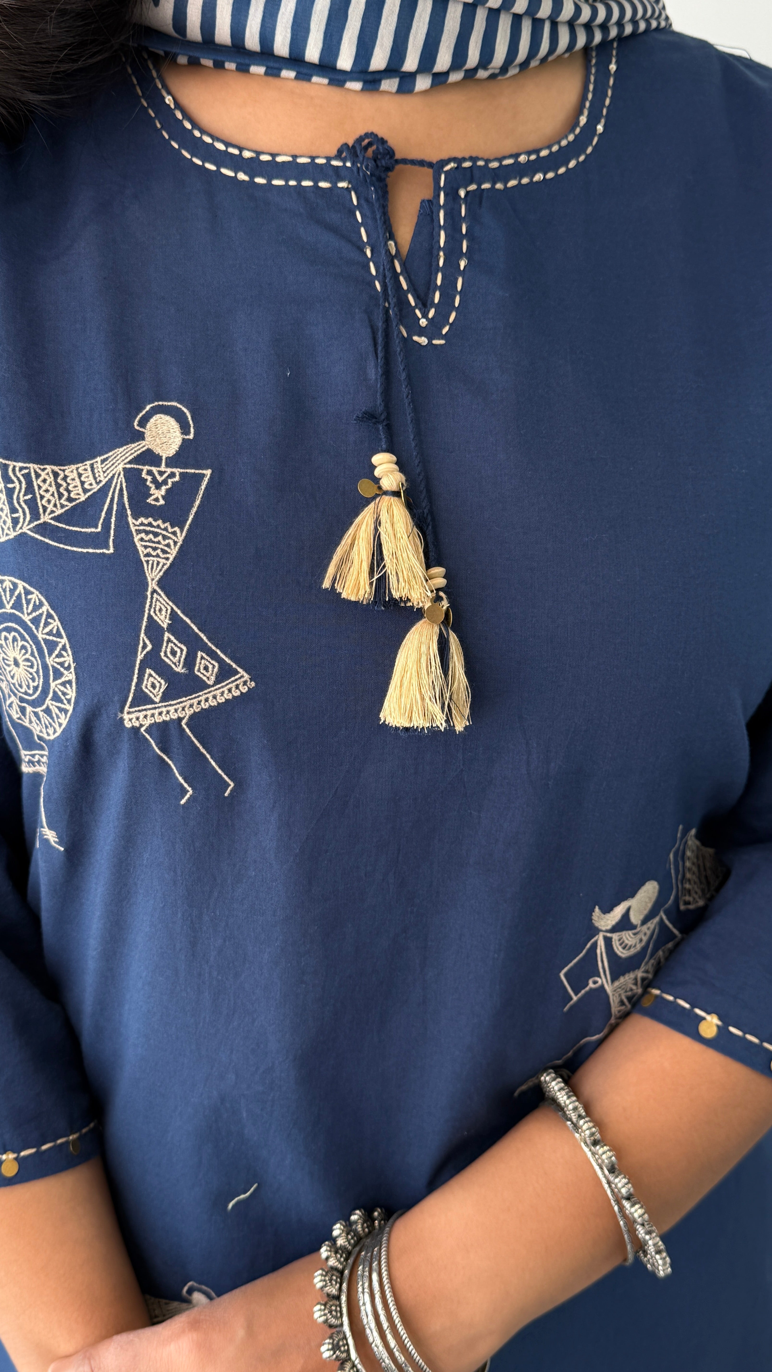 Tribal Blue Suit Set