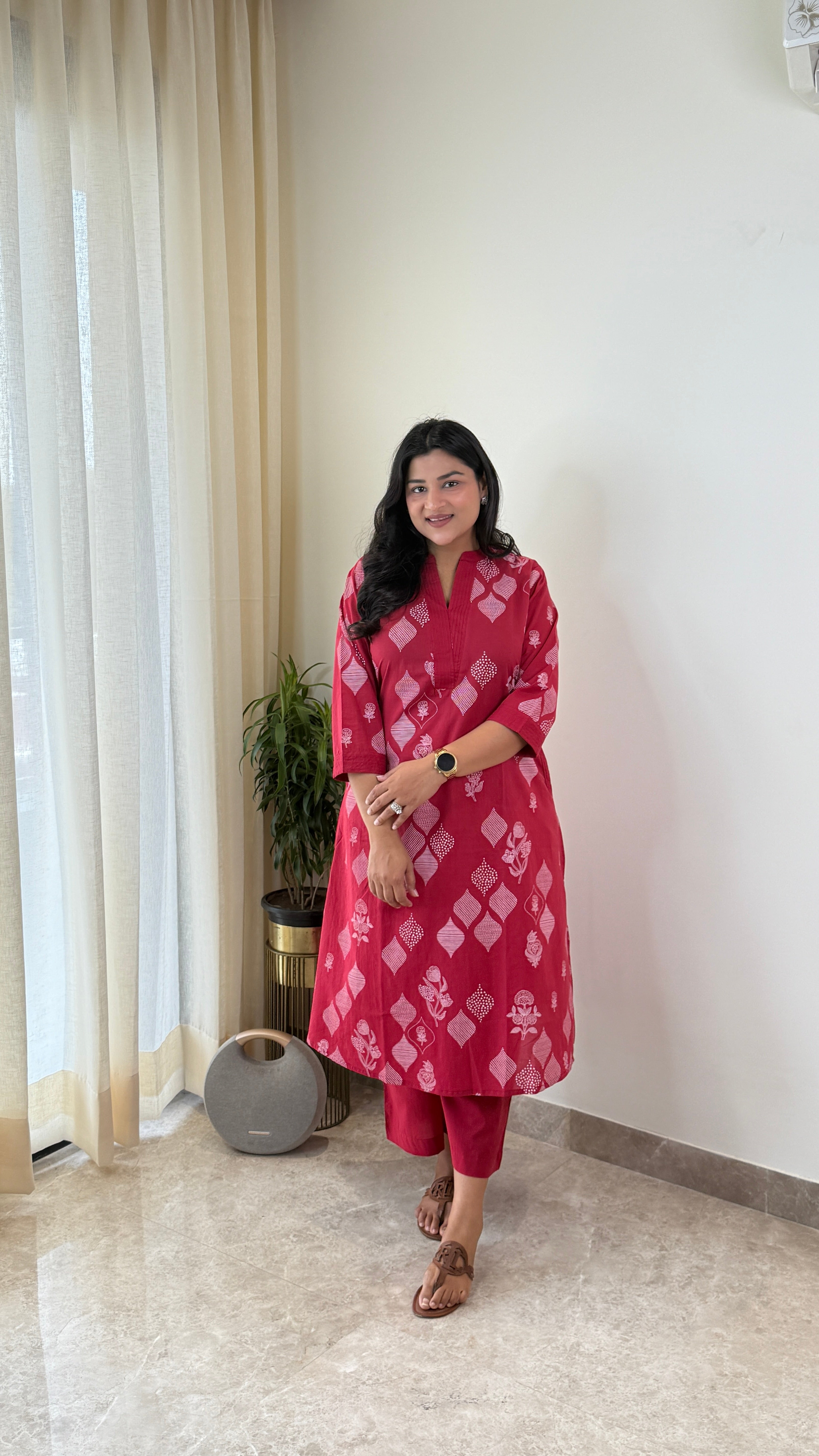 Farida Magenta Kurta Pants