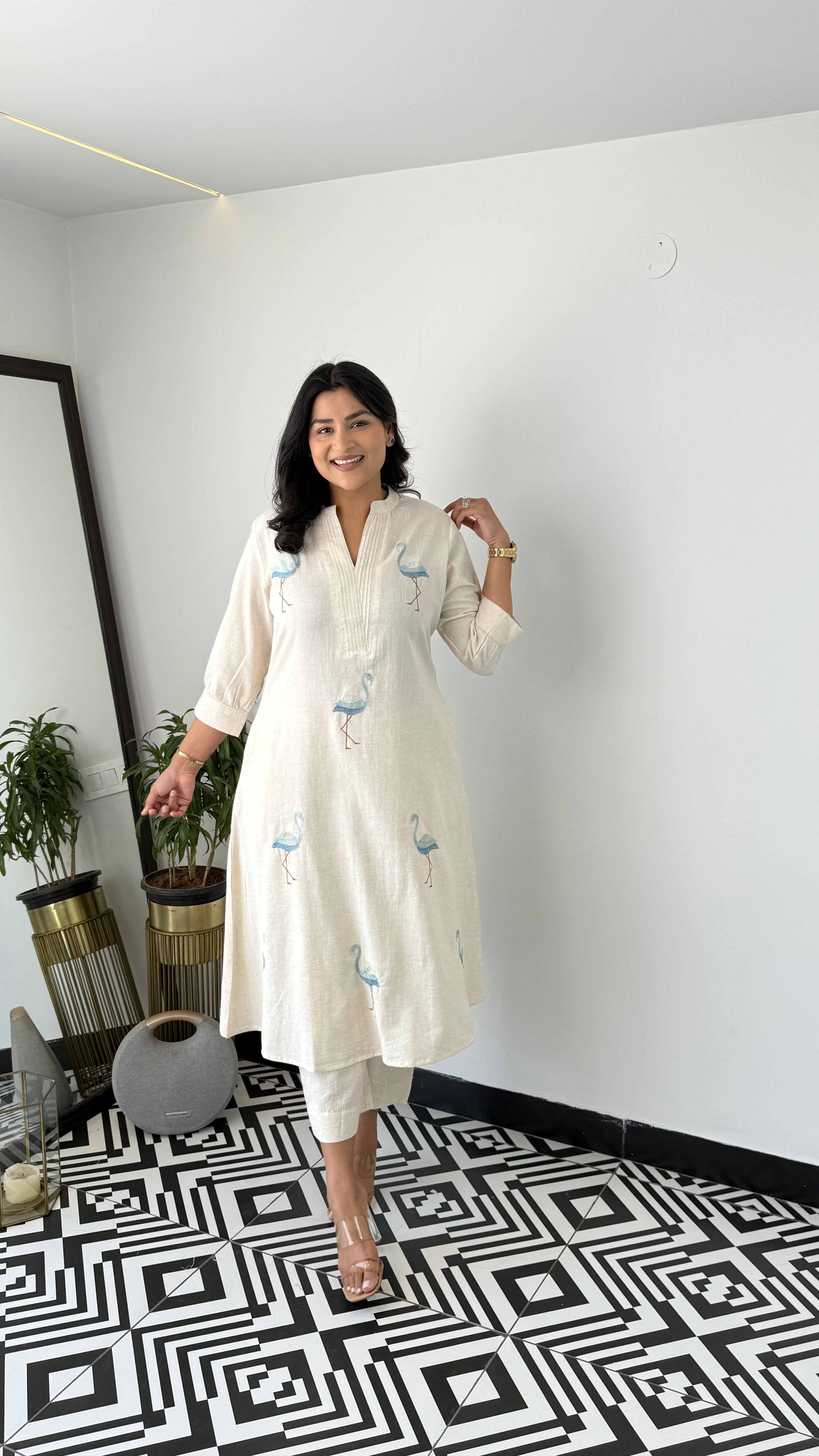 Flamingo Blue Kurta Pants