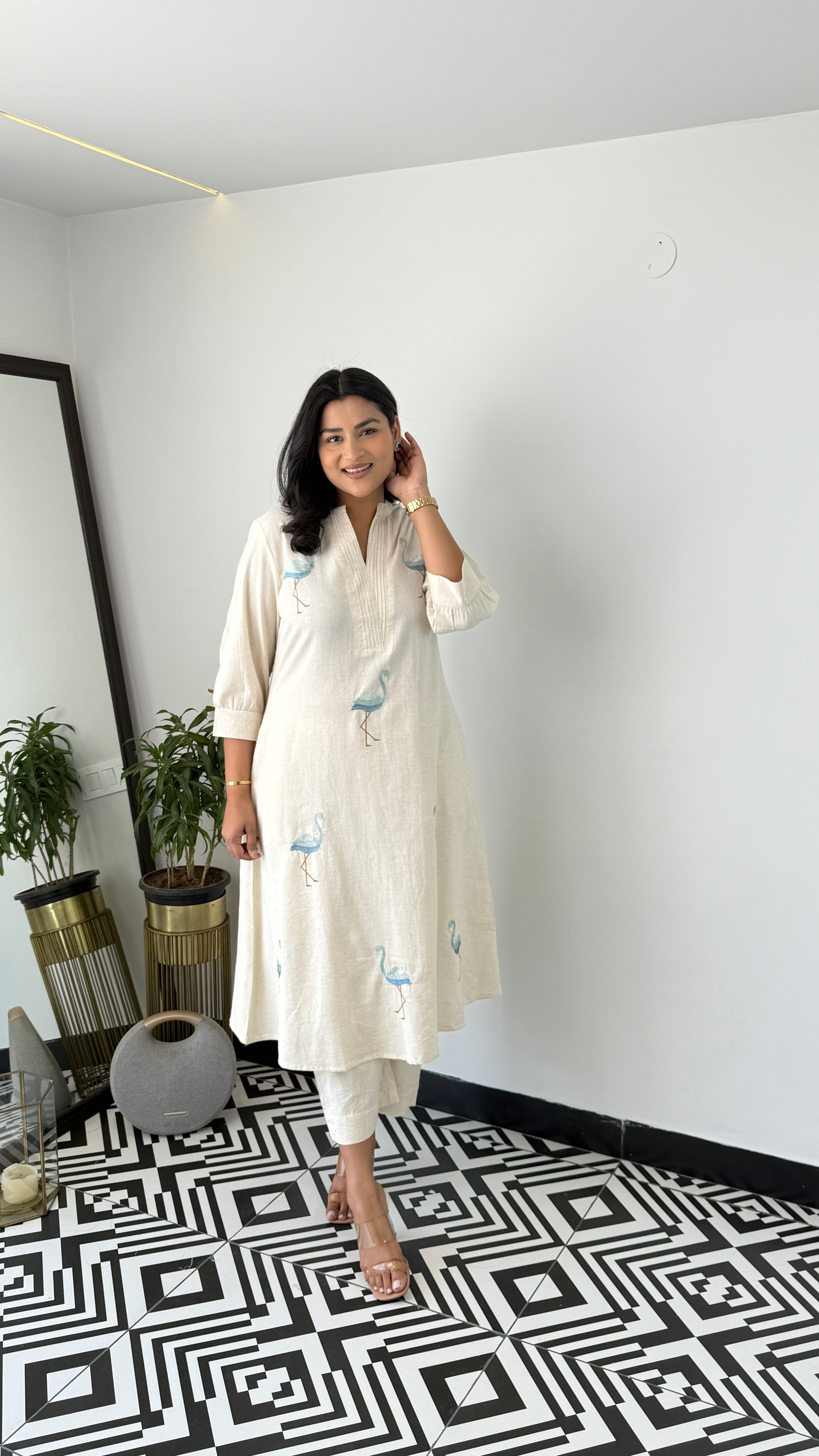 Flamingo Blue Kurta Pants