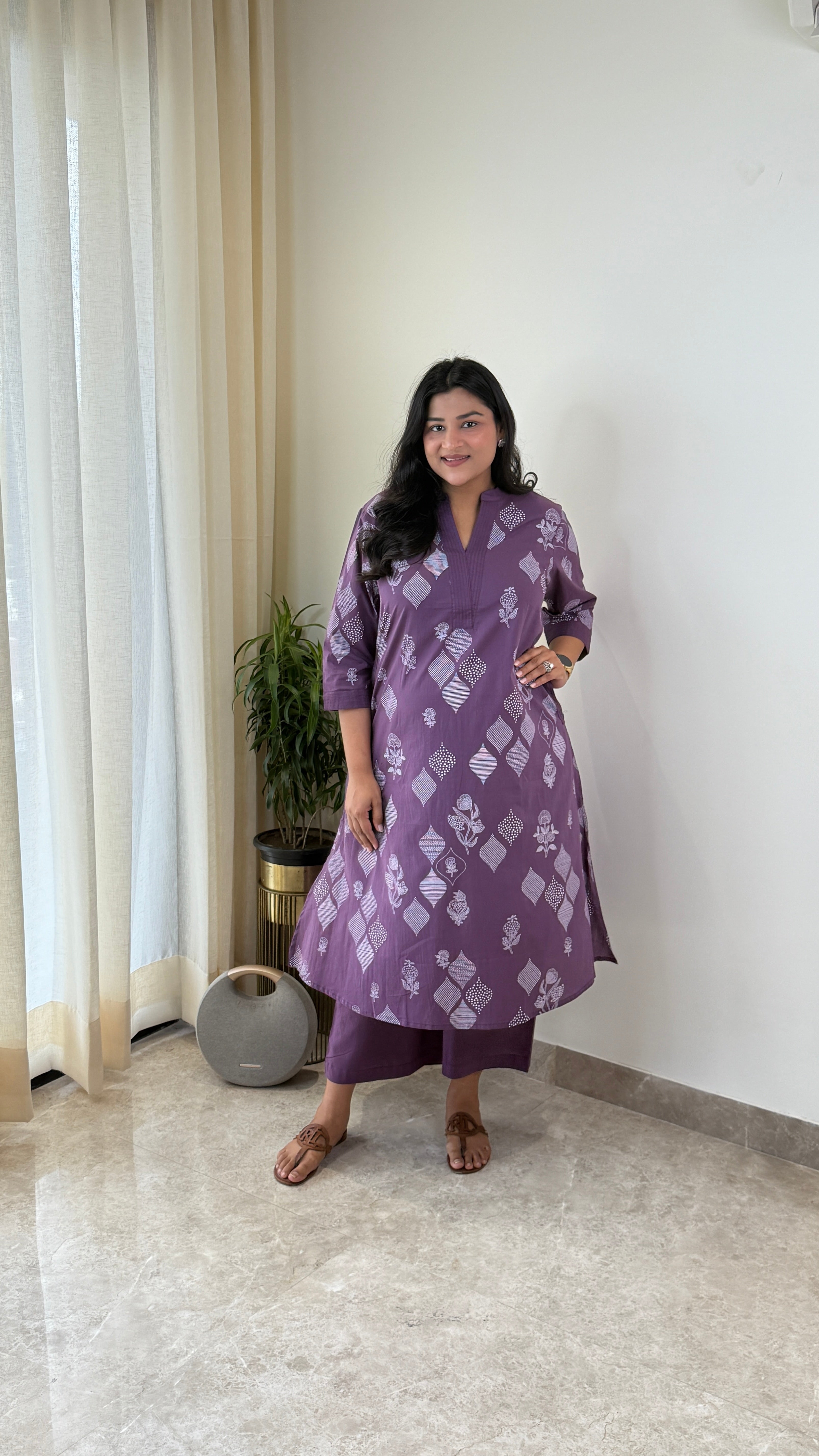 Farida Purple Kurta Pants