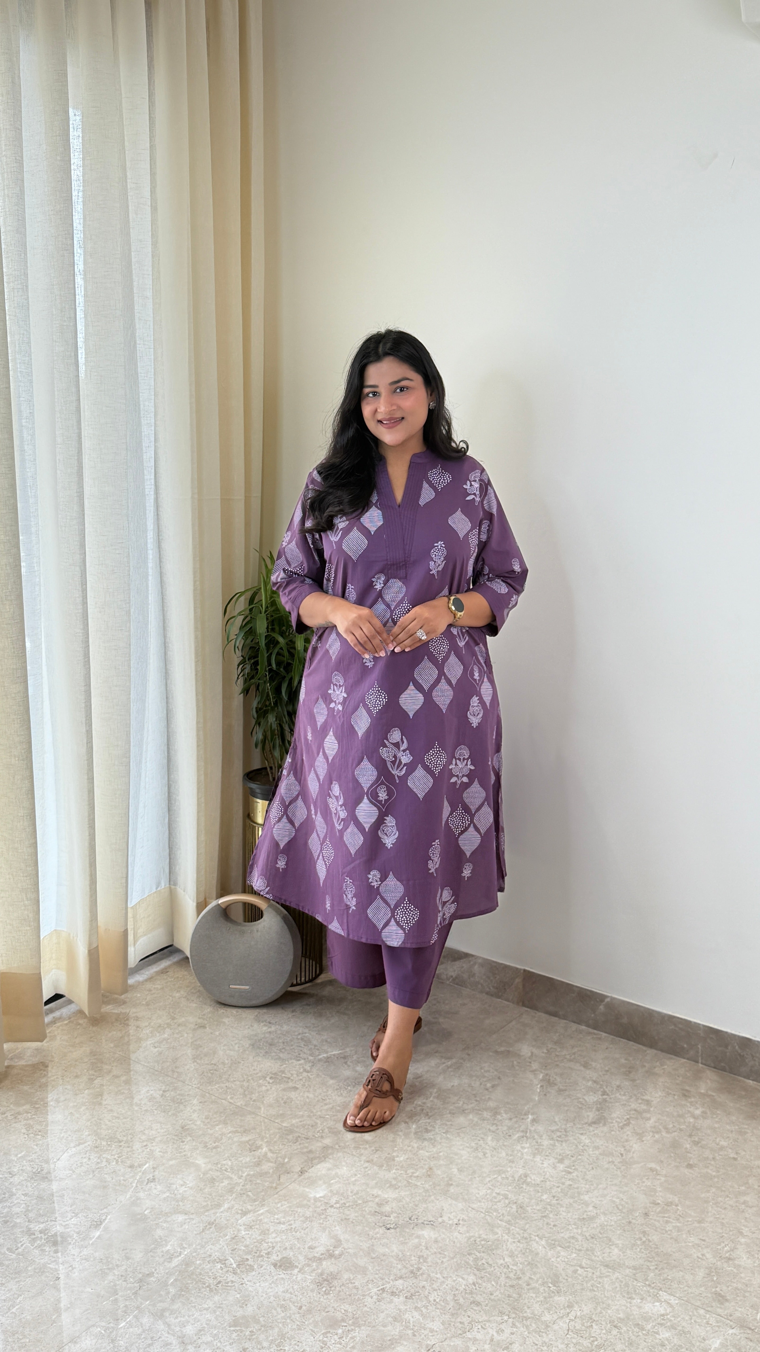 Farida Purple Kurta Pants