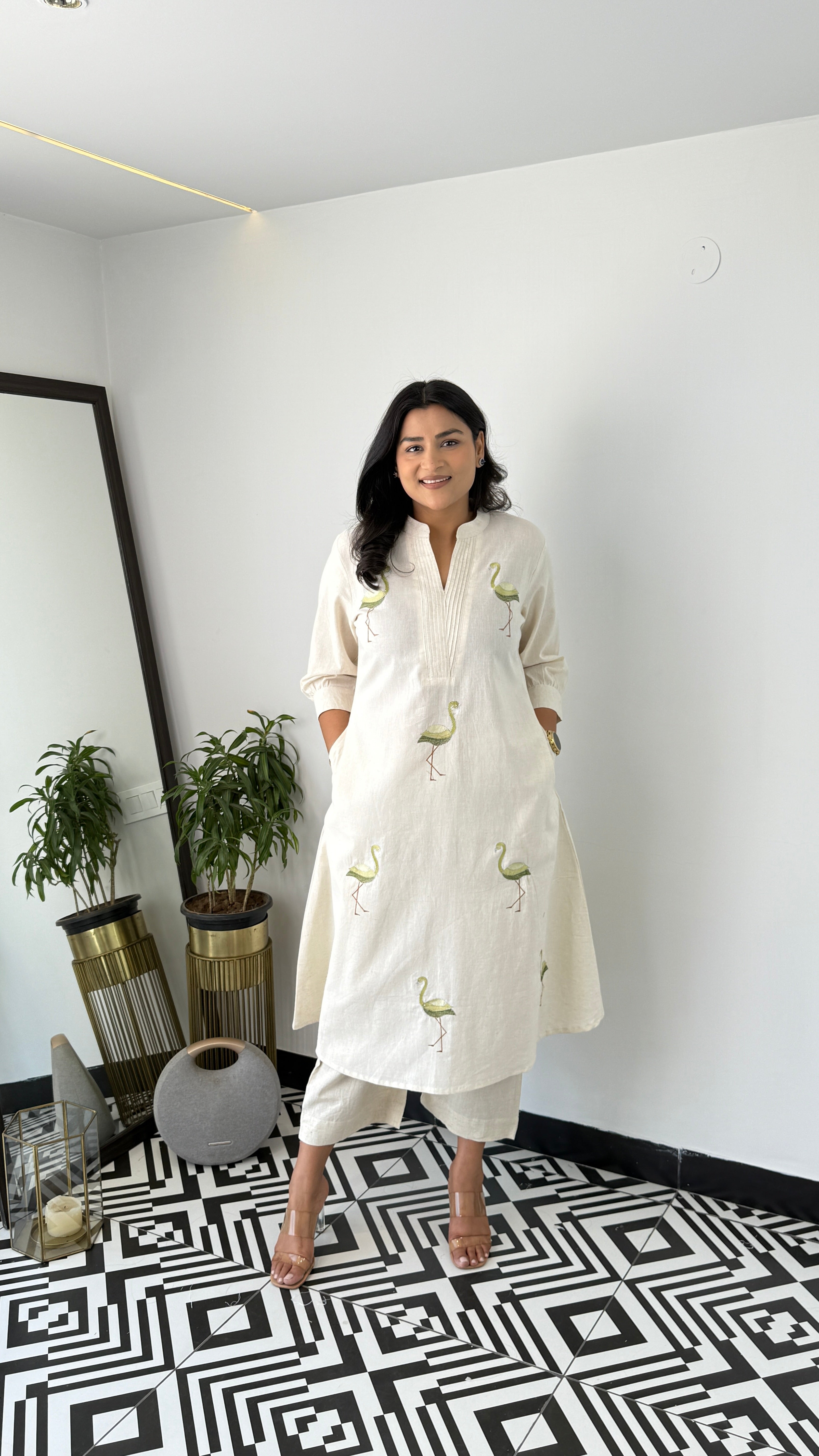 Flamingo Green Kurta Pants