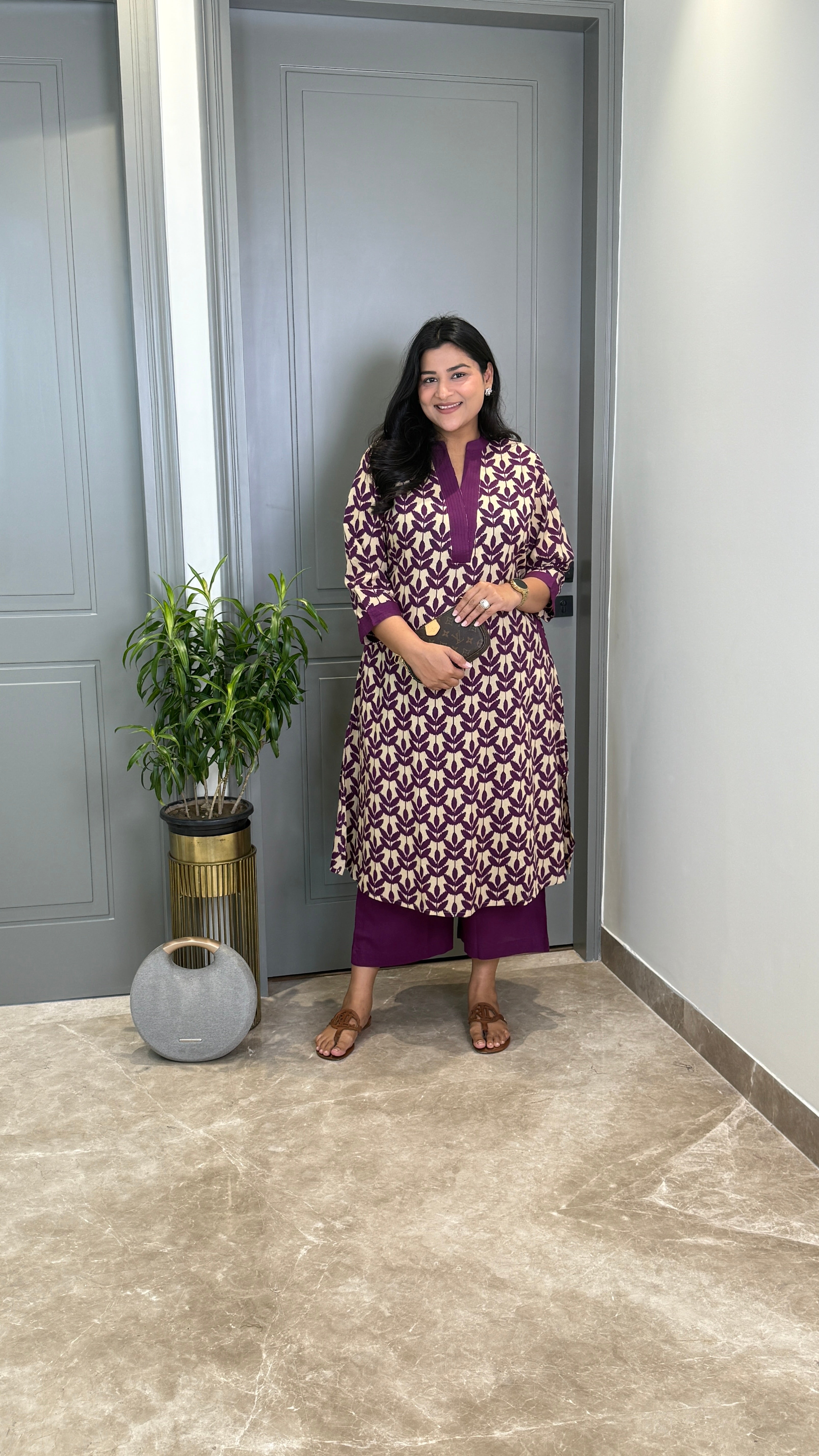 Oak Purple Kurta Pants 