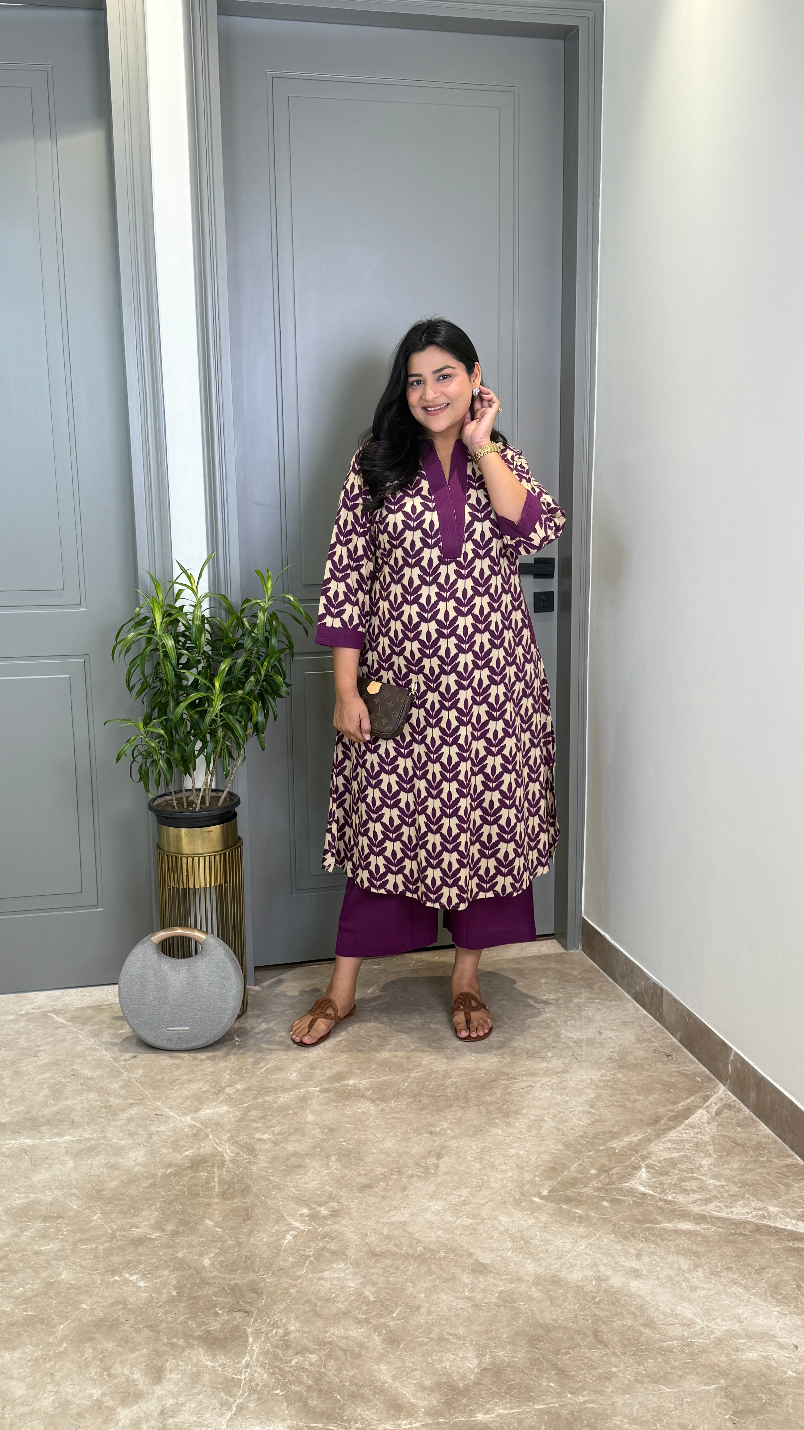 Oak Purple Kurta Pants 