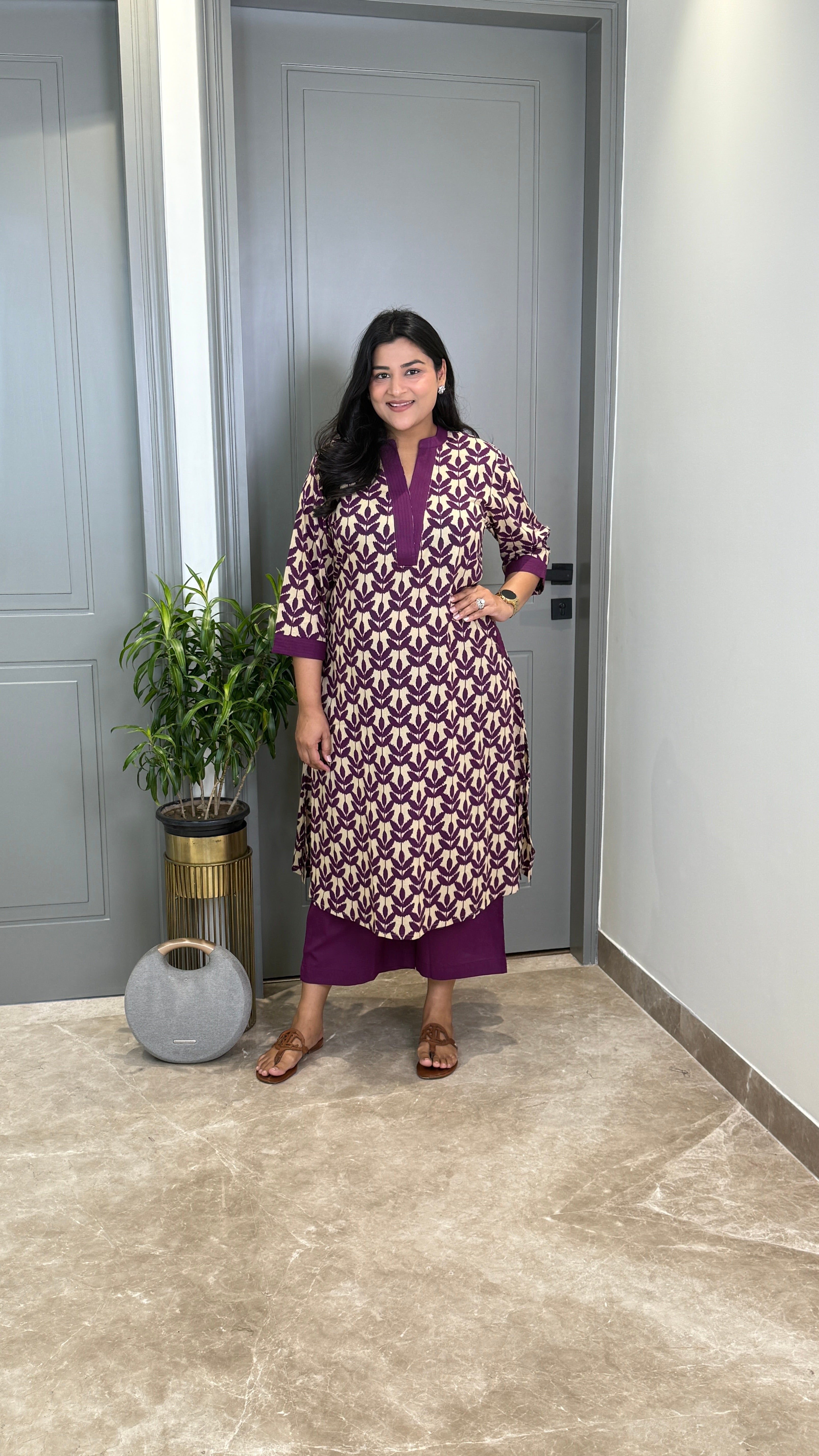 Oak Purple Kurta Pants 