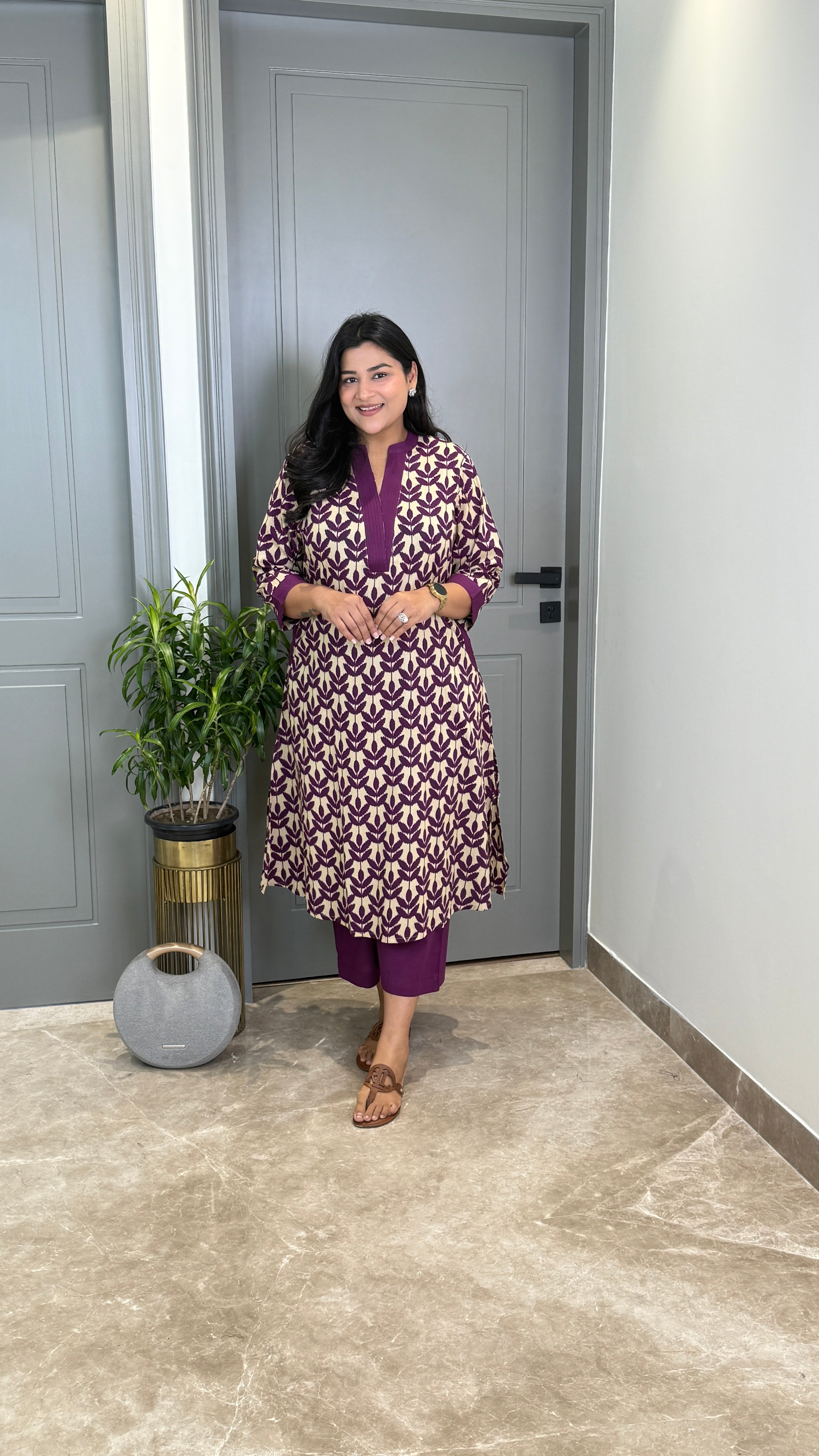 Oak Purple Kurta Pants 
