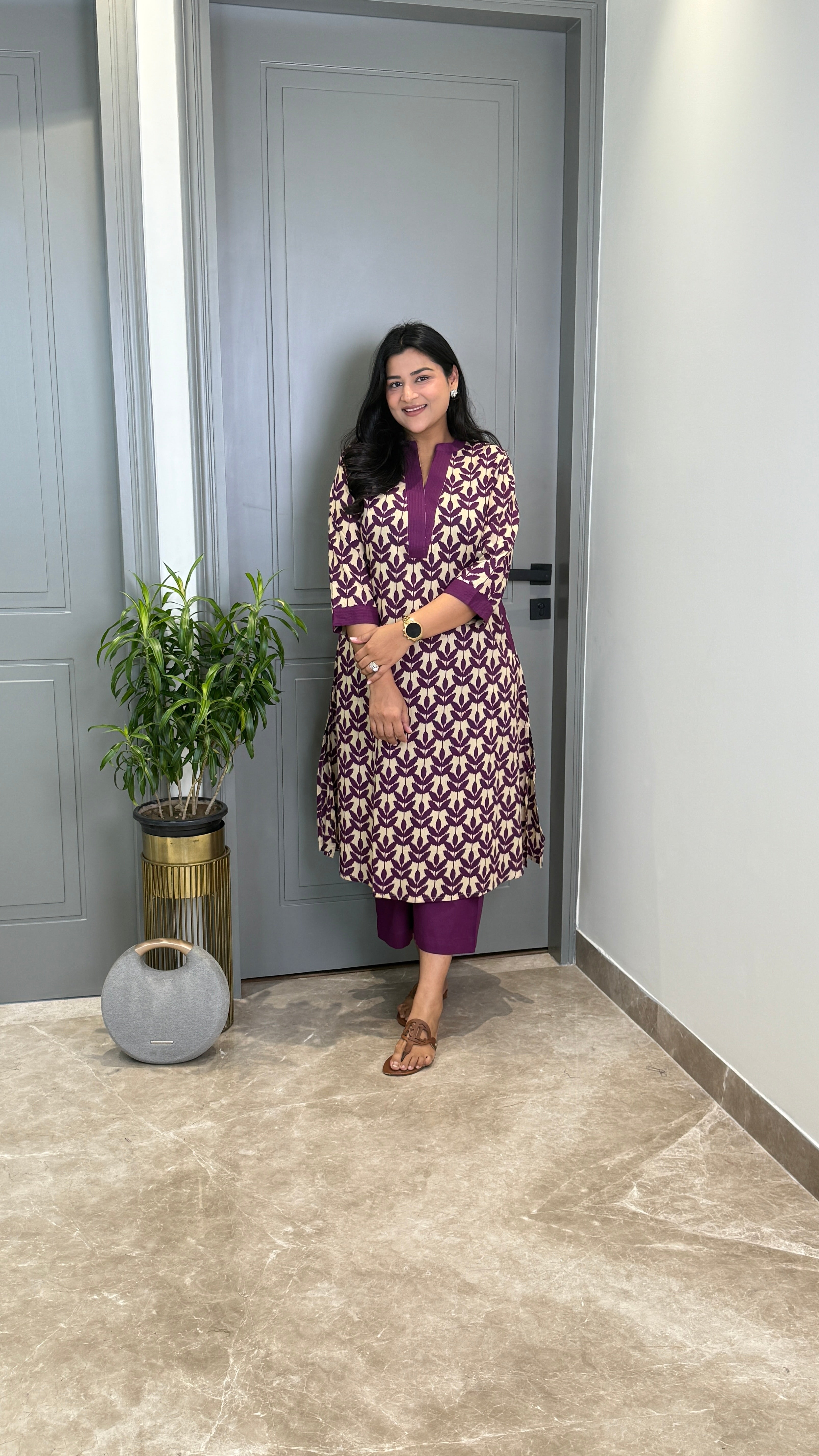 Oak Purple Kurta Pants 