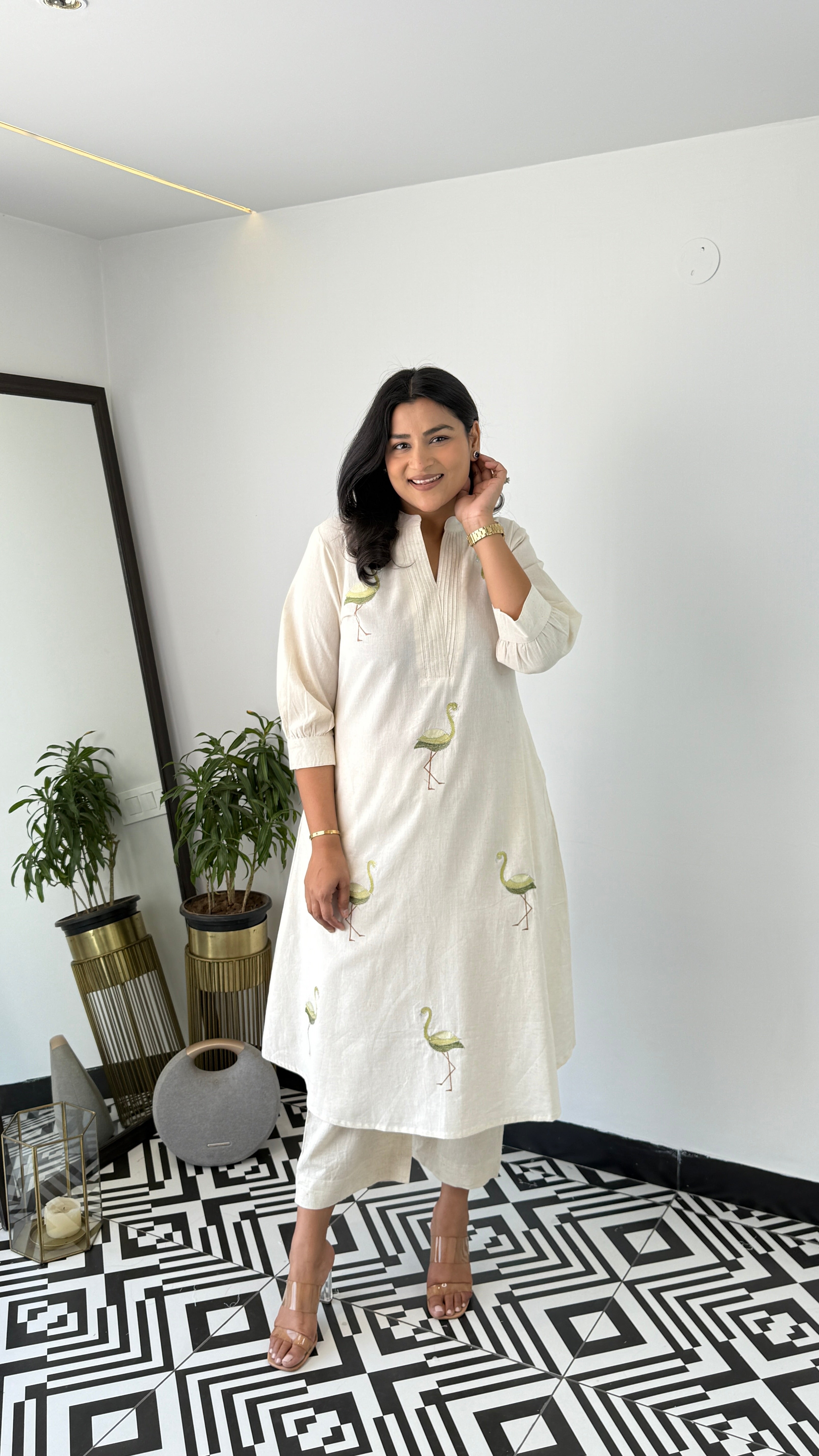 Flamingo Green Kurta Pants