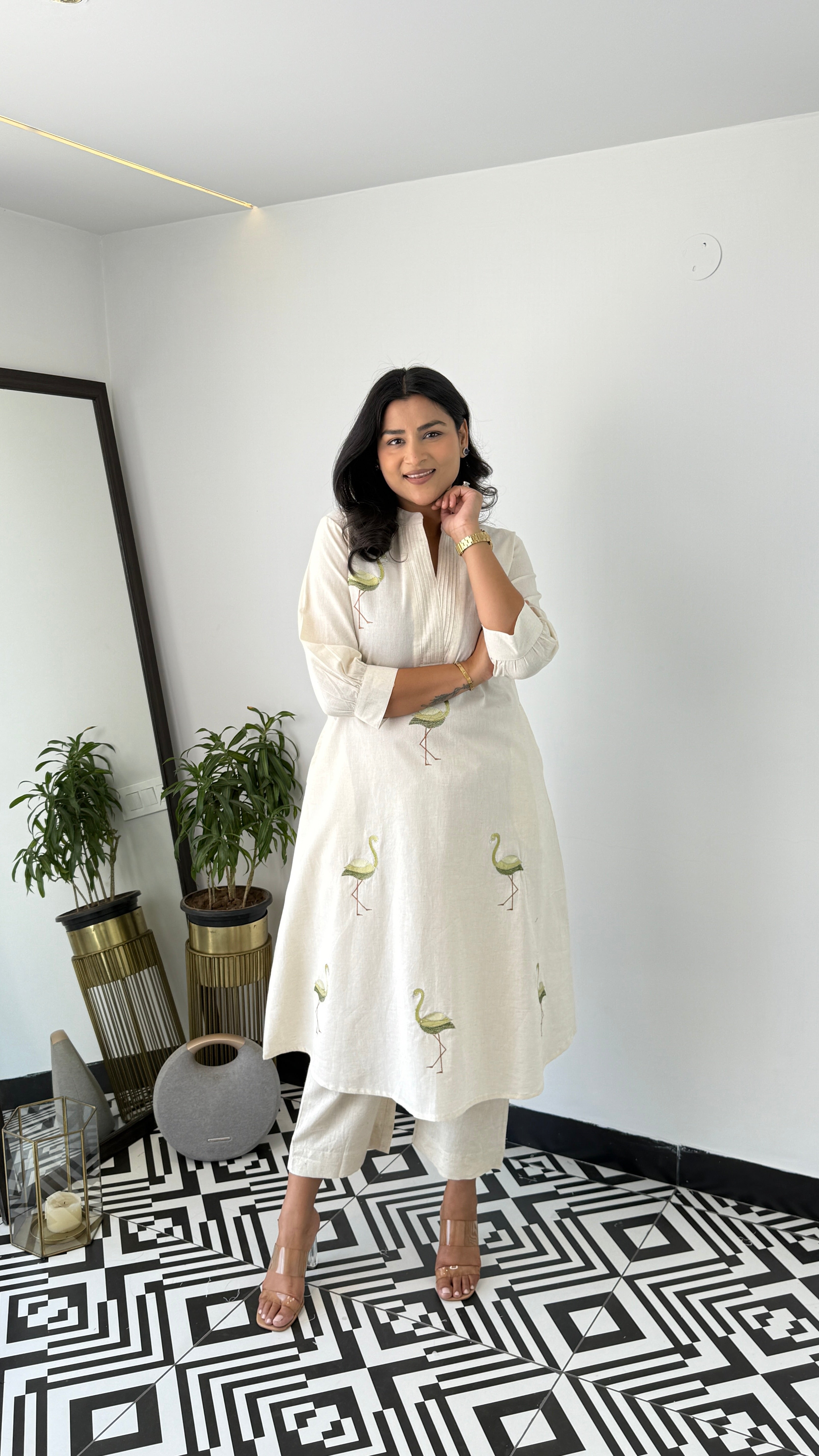 Flamingo Green Kurta Pants