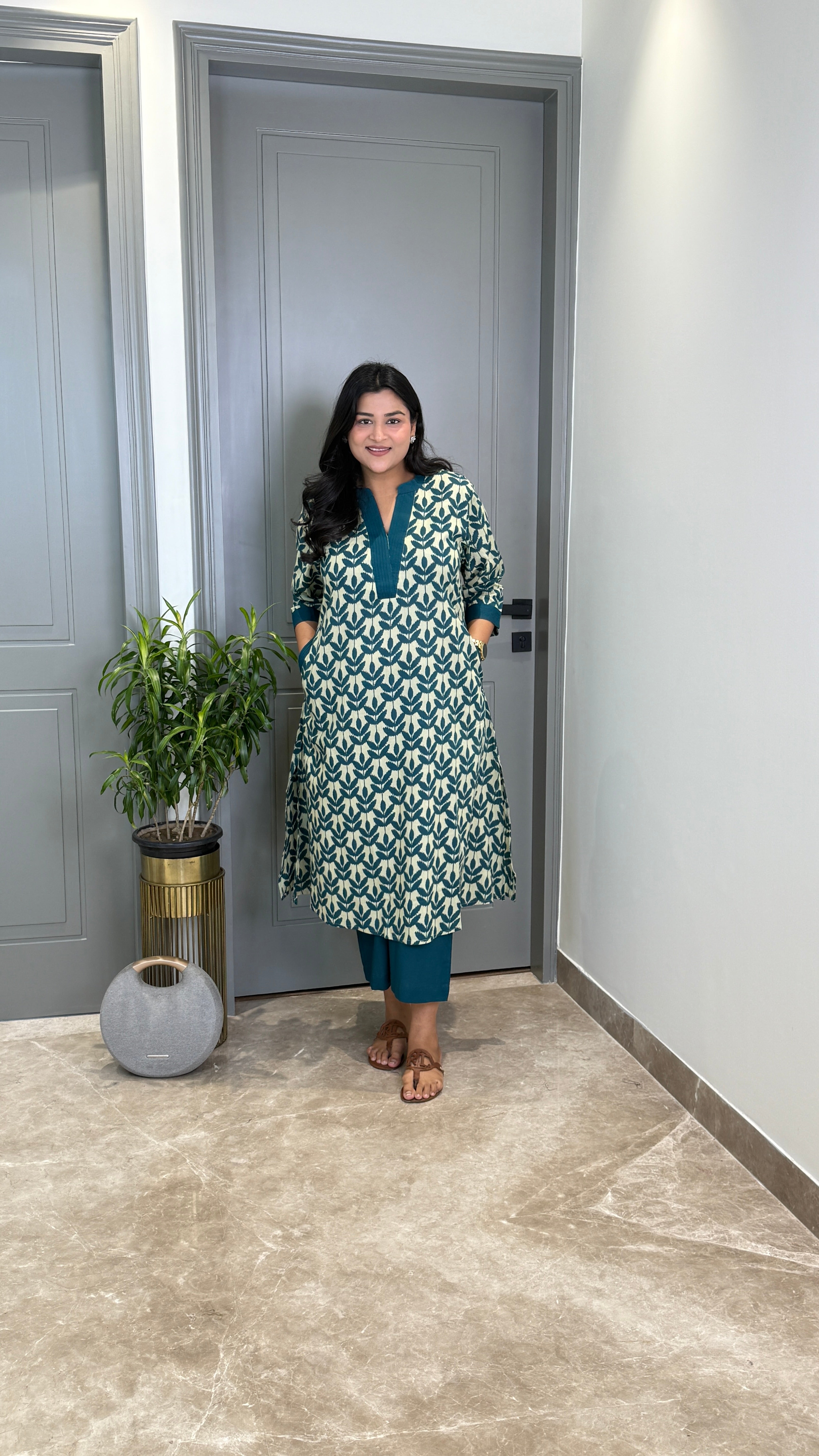 Oak Turquoise Kurta Pants