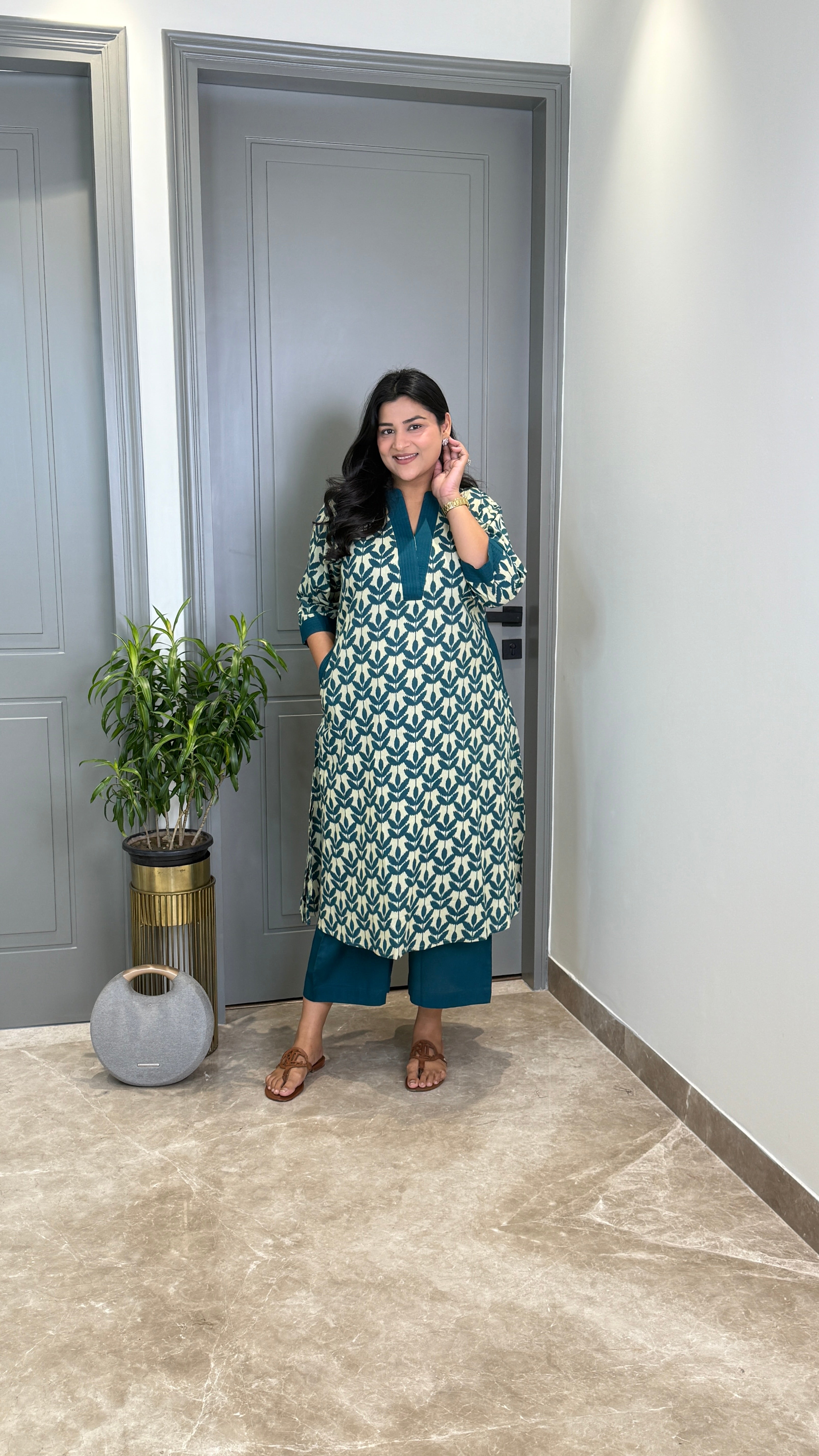 Oak Turquoise Kurta Pants
