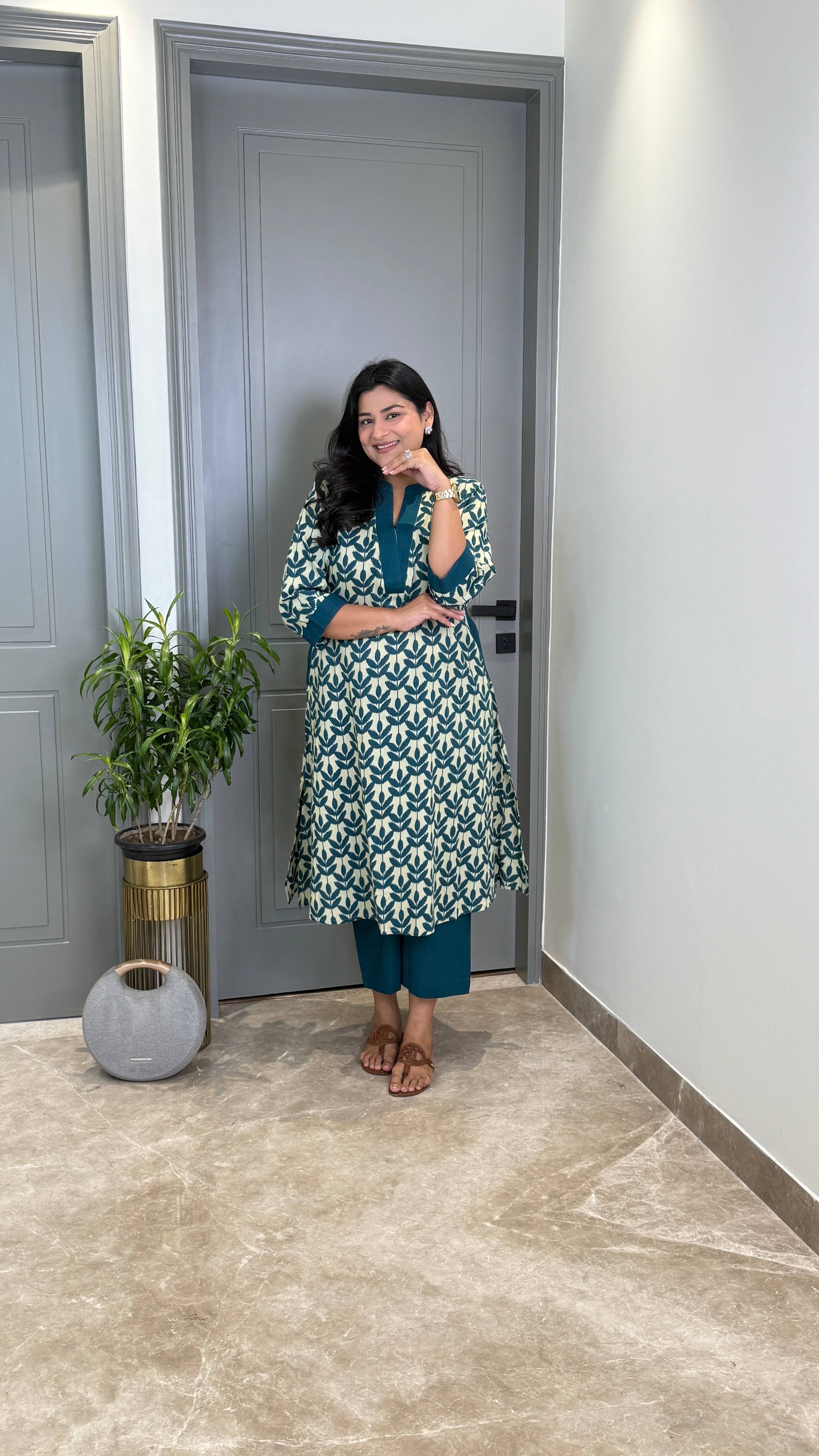 Oak Turquoise Kurta Pants