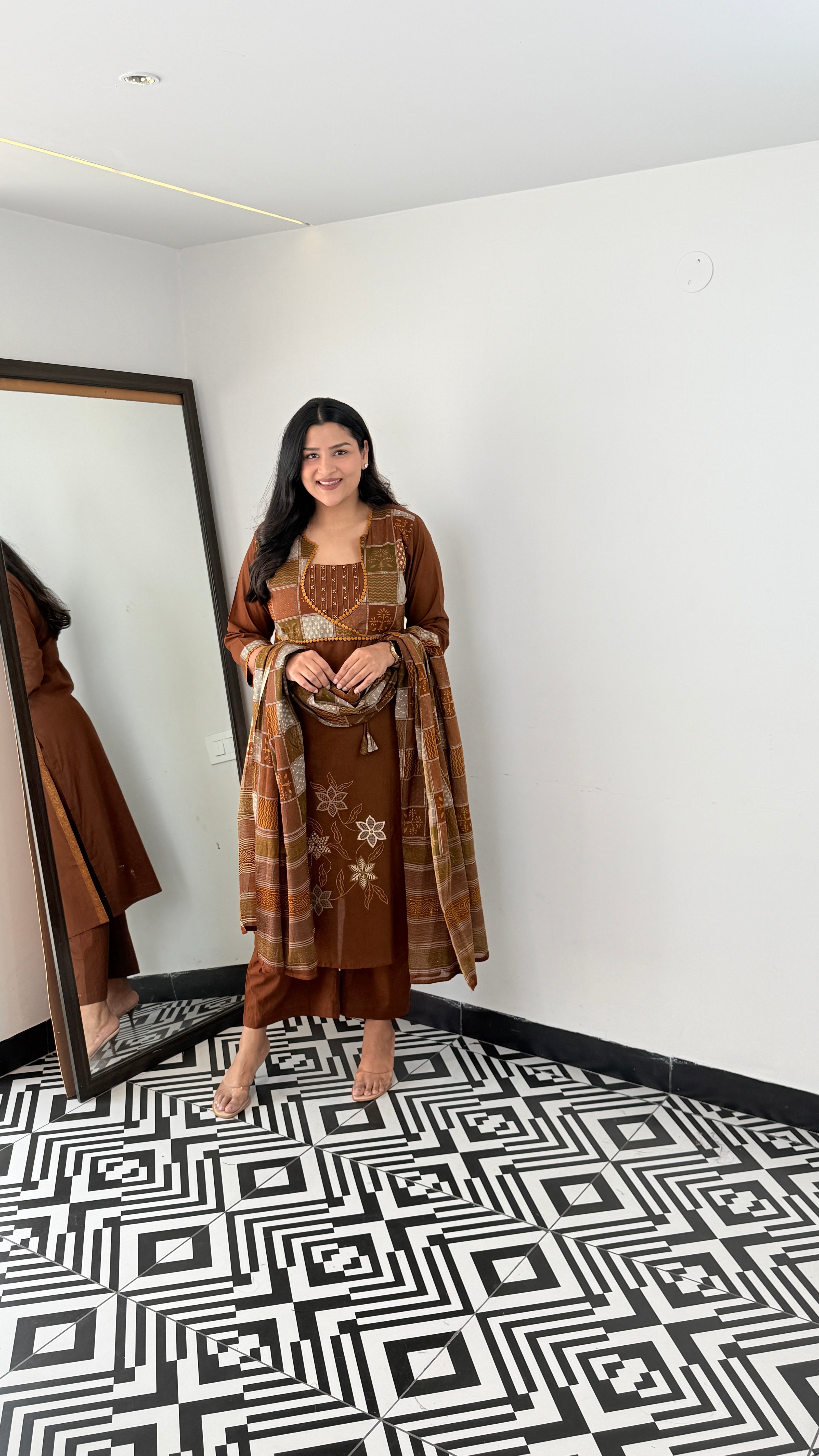 Brown Angrakha Suit Set shrisa.in