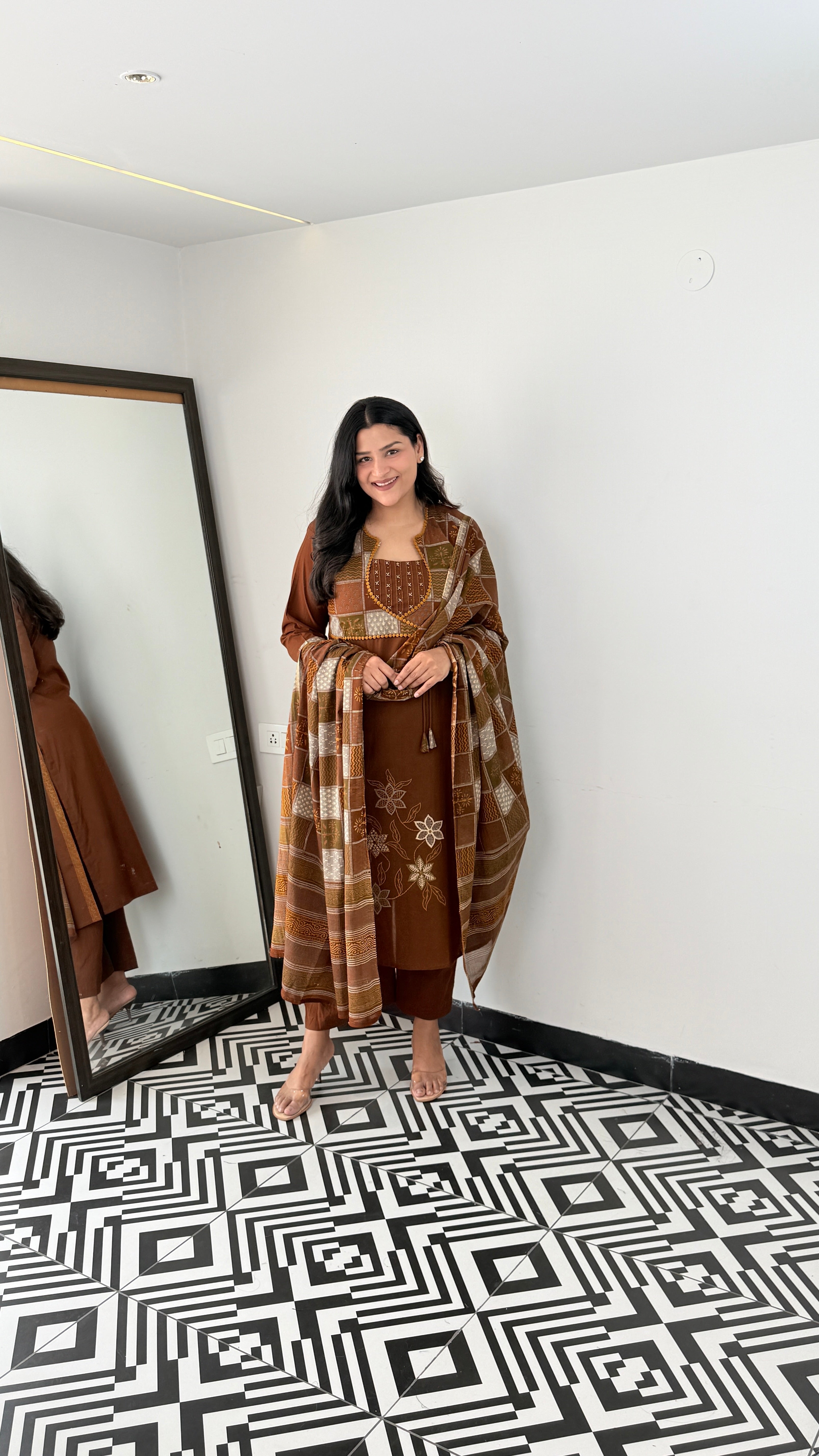 Brown Angrakha Suit Set shrisa.in