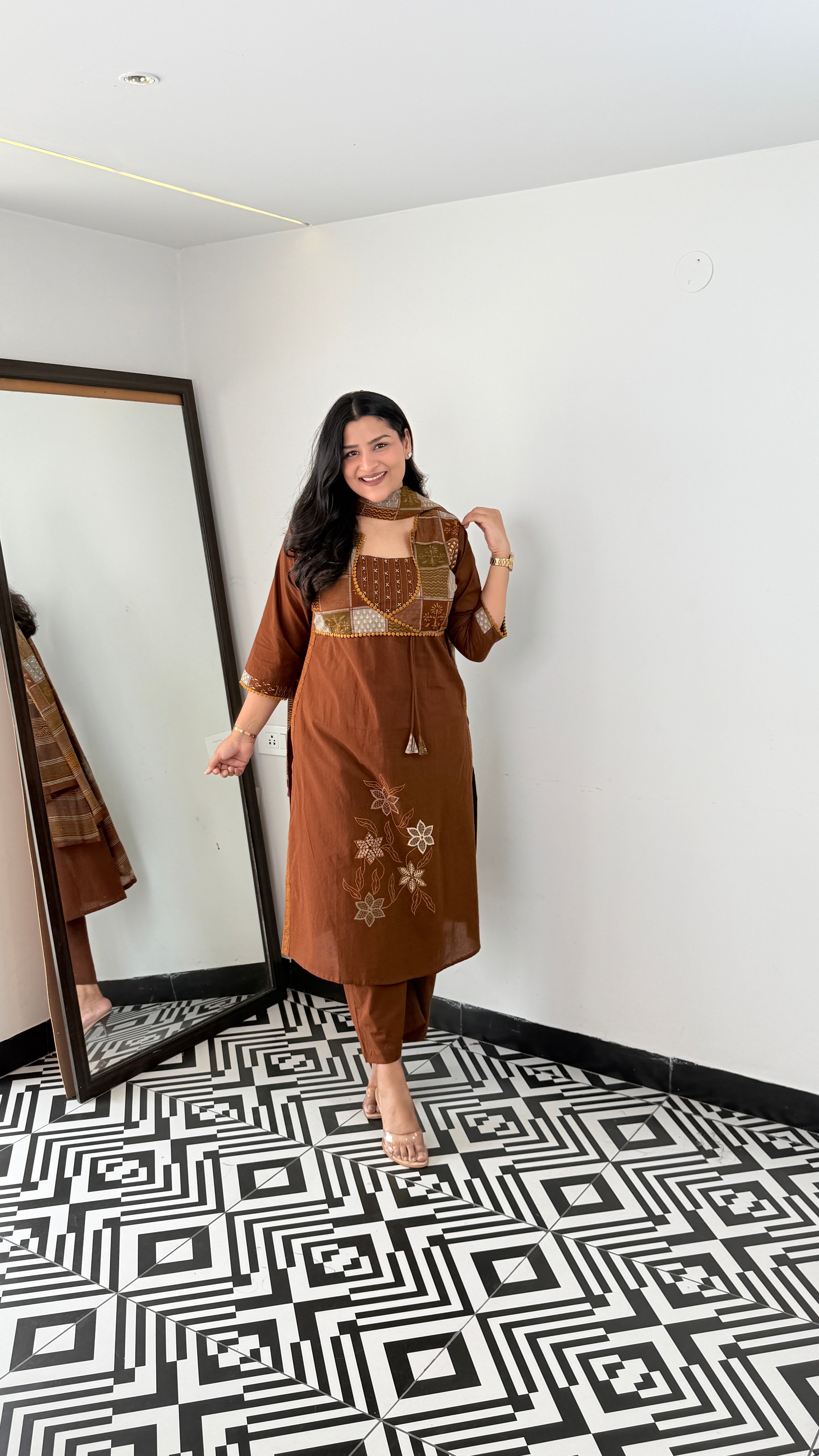 Brown Angrakha Suit Set shrisa.in