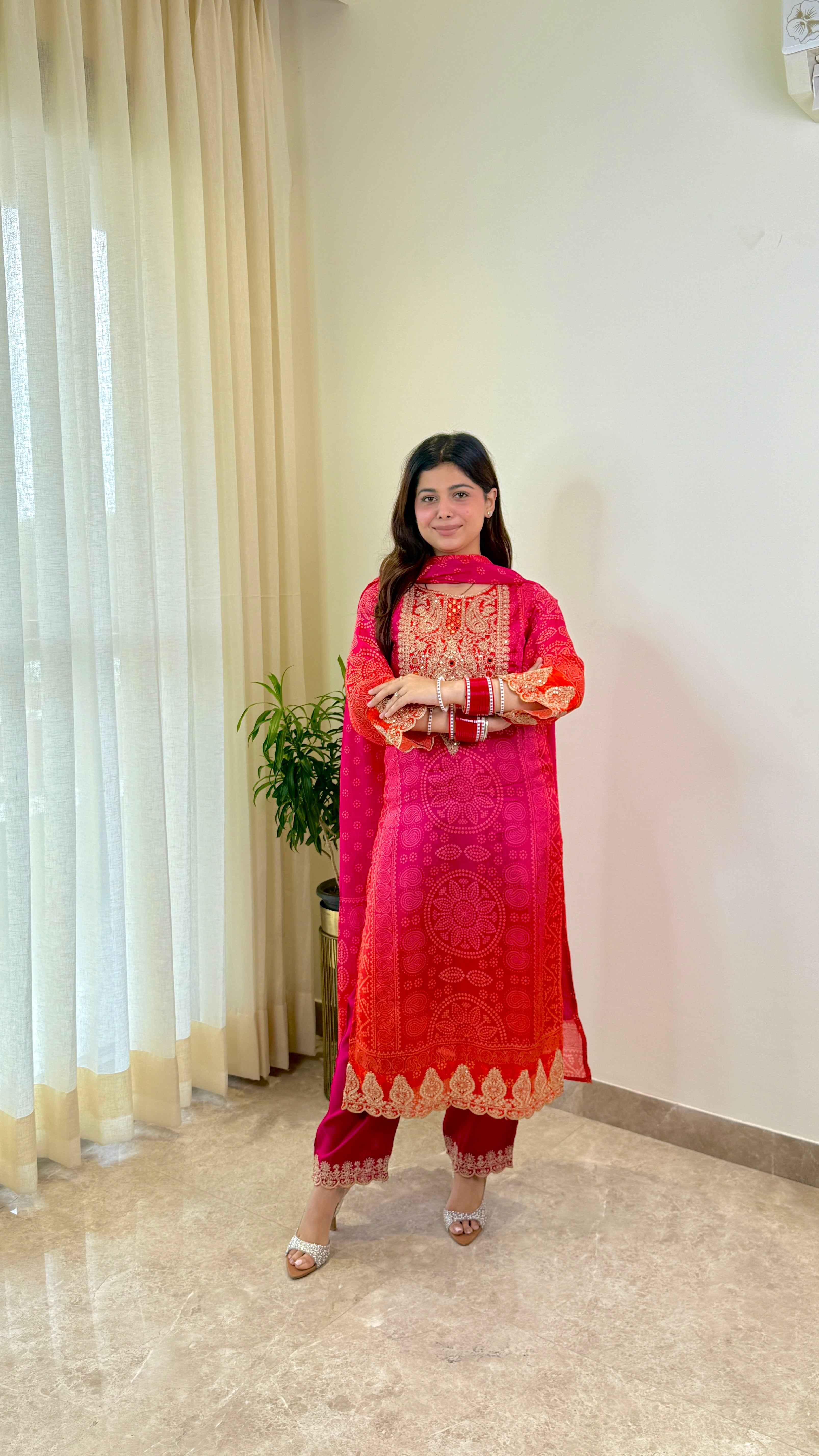 Ombre Bandhej Suit Set