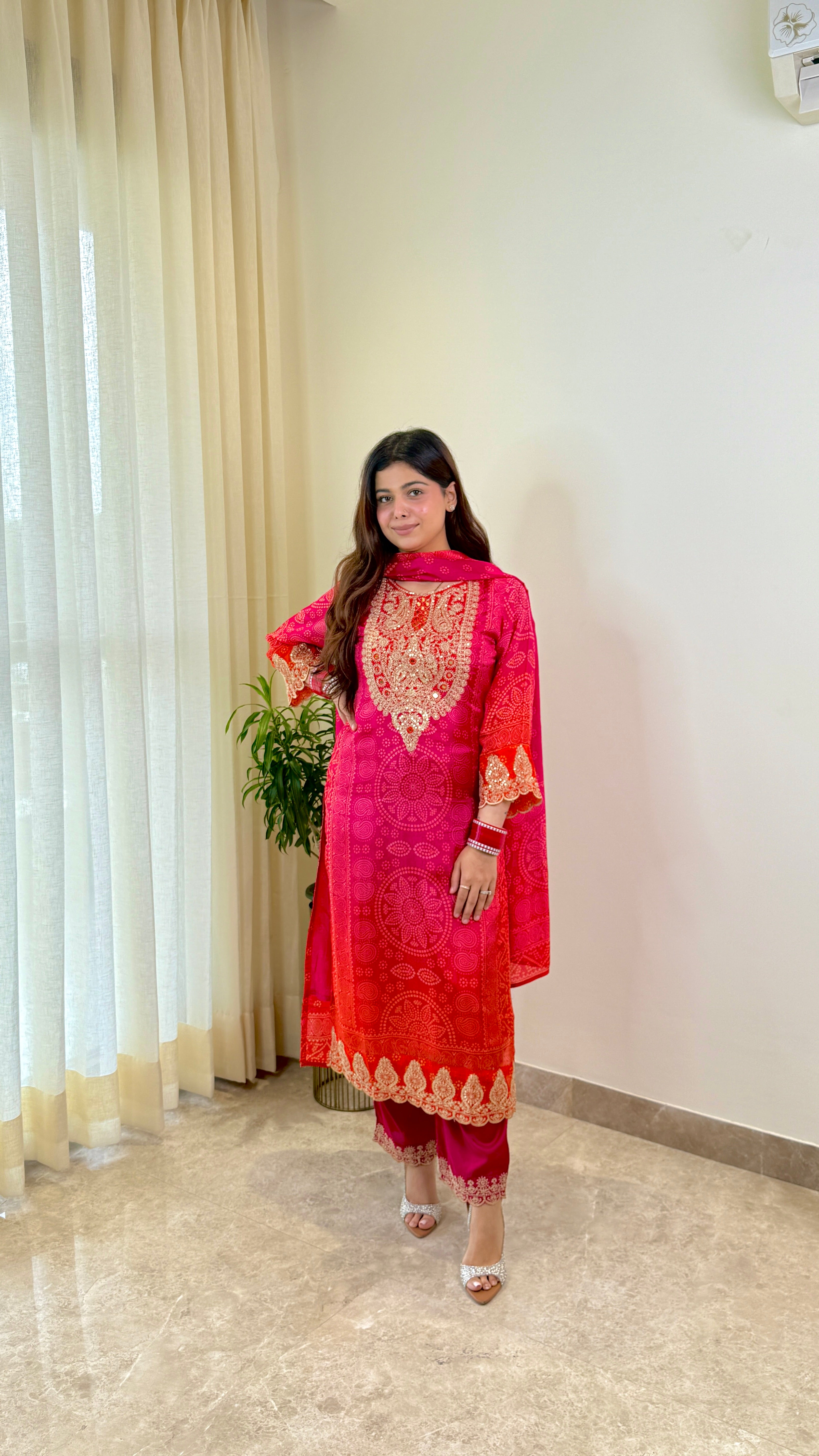 Ombre Bandhej Suit Set