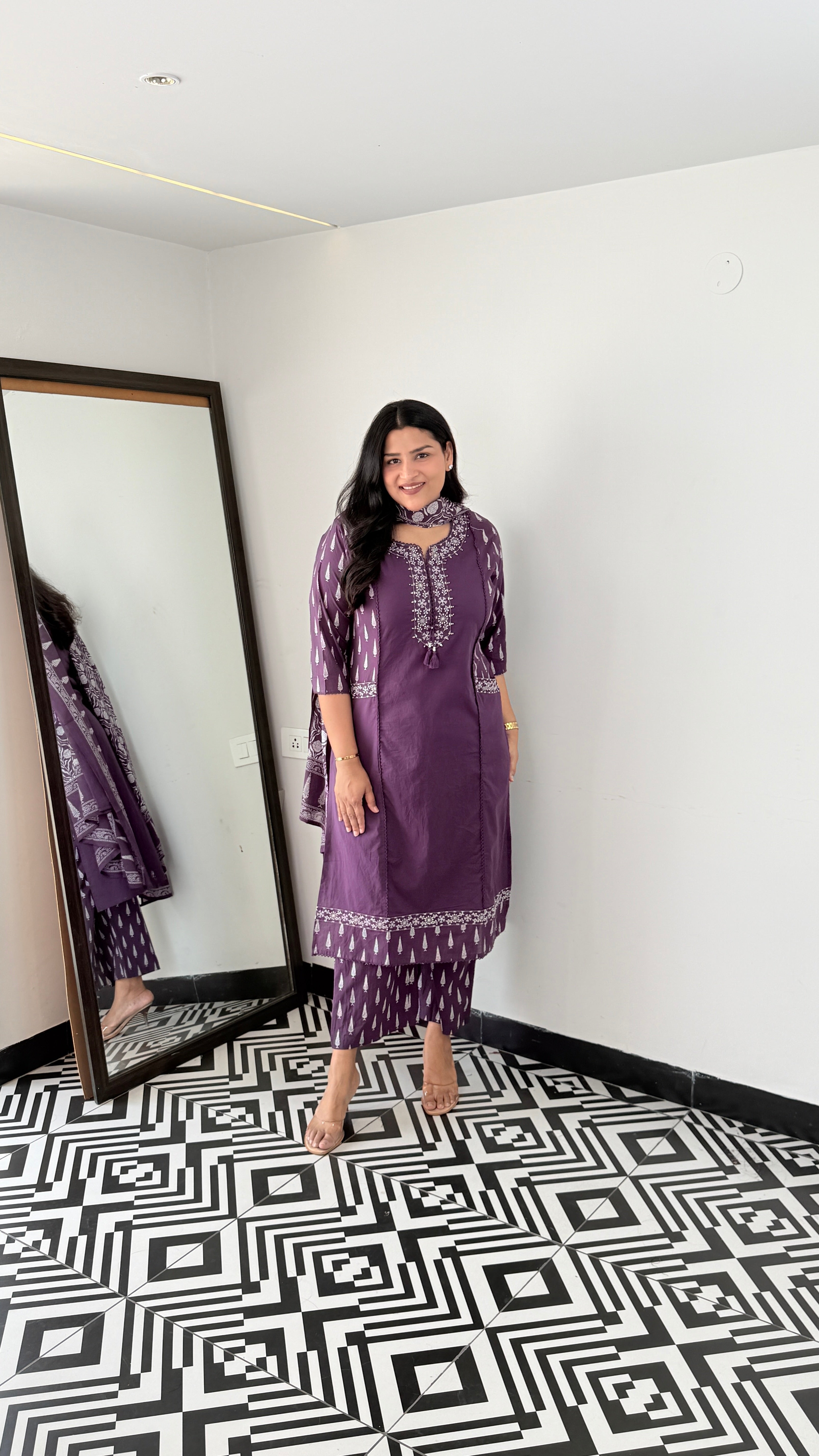 Purple Front Pocket Suit Set shrisa.in