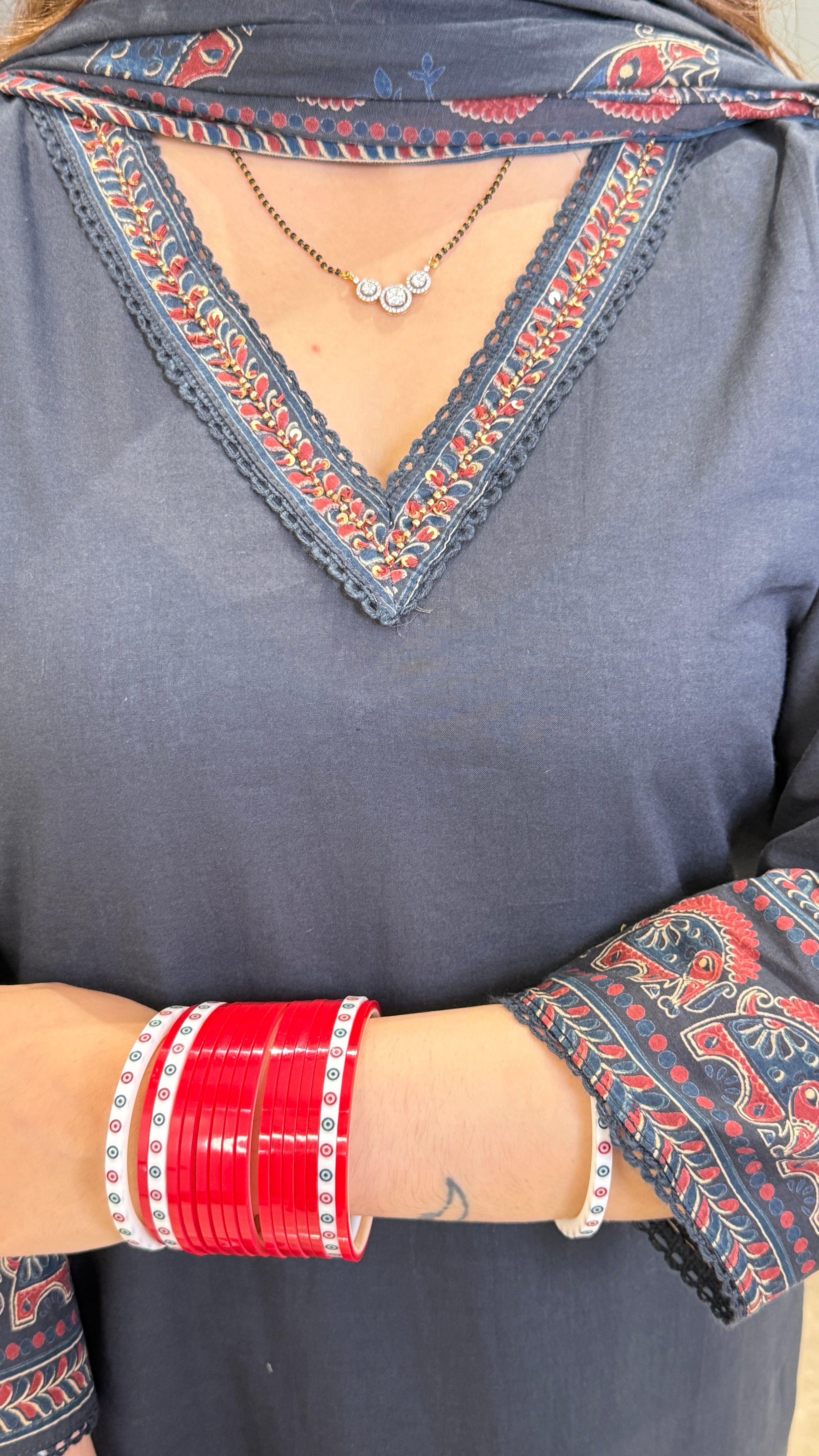 Ajrakh Blue Suit Set
